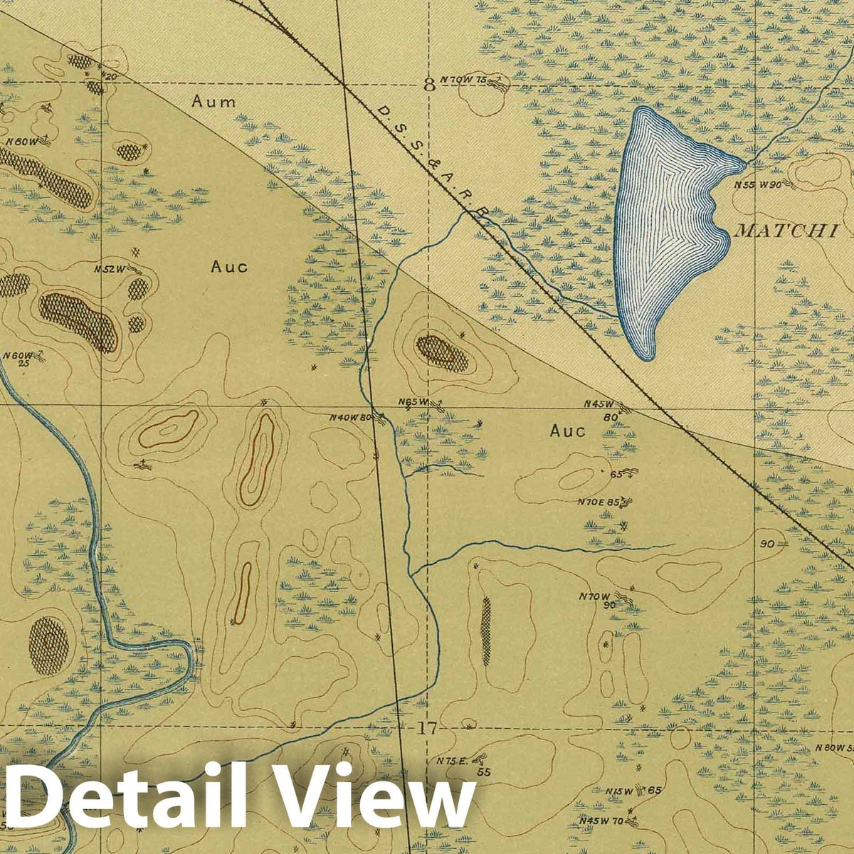 Marquette Iron-Bearing District, Michigan - Geological Map 1896