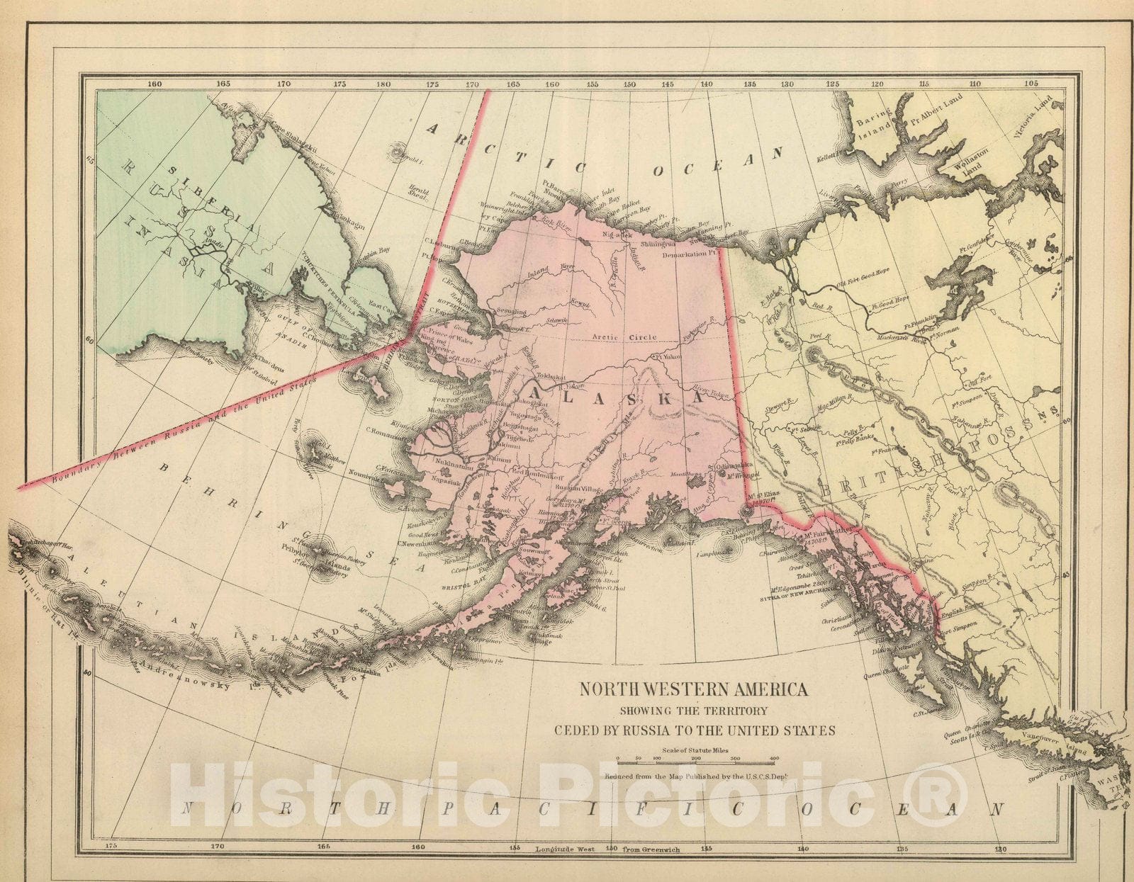 Historic Map : 1886 NW America. - Vintage Wall Art