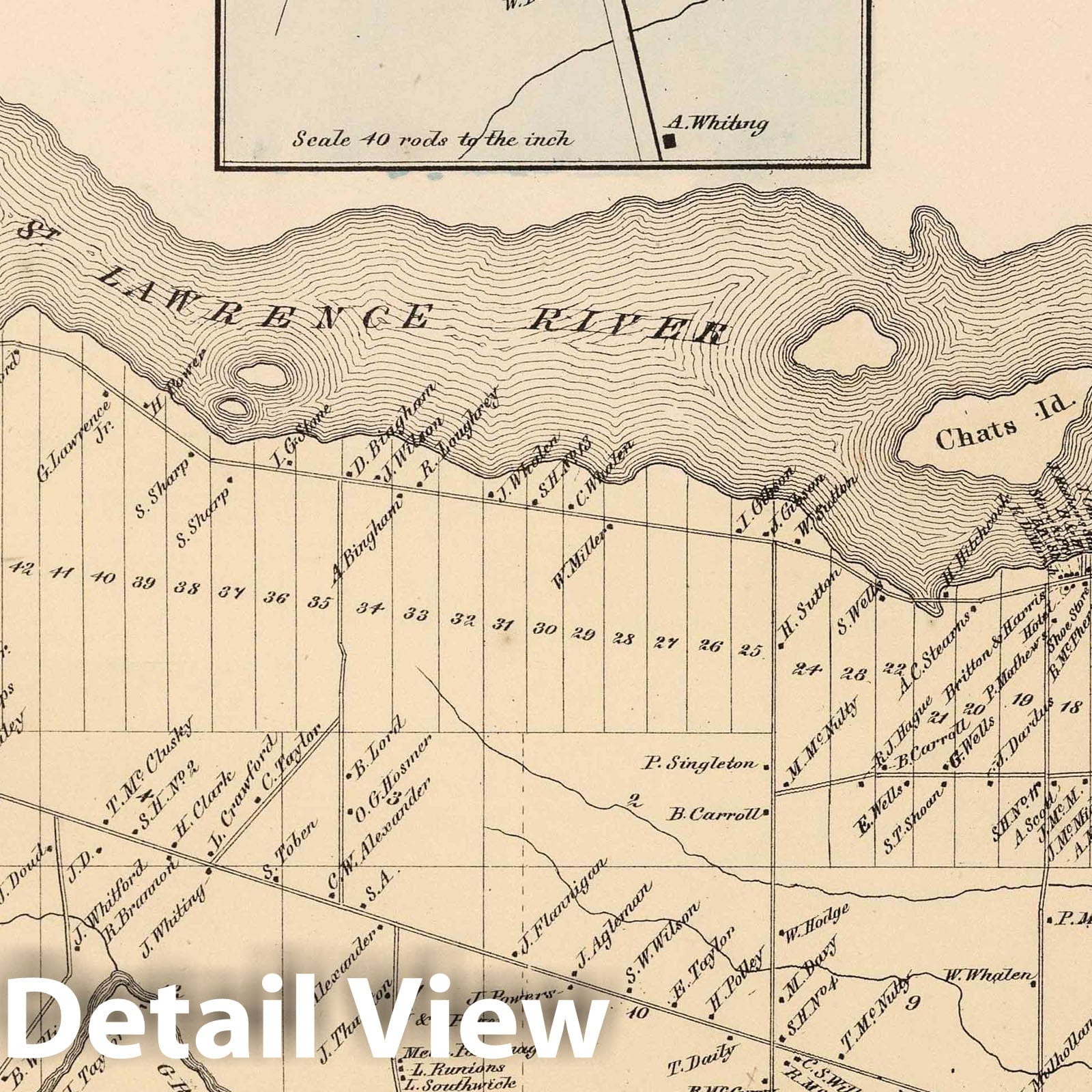 Louisville, Saint Lawrence County, New York - Property Map, 1865