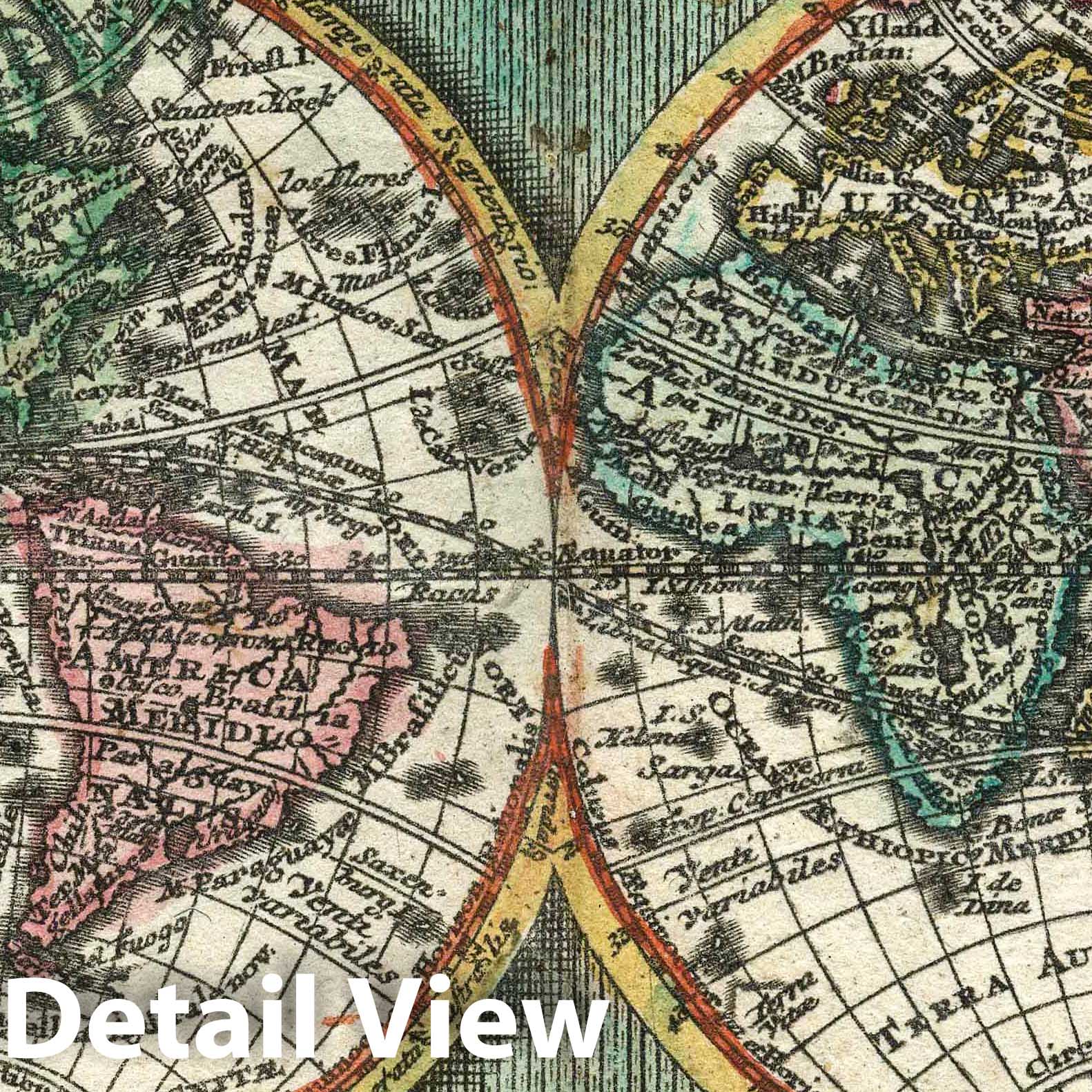 World Planisphere, 1762 - Historical Map Print