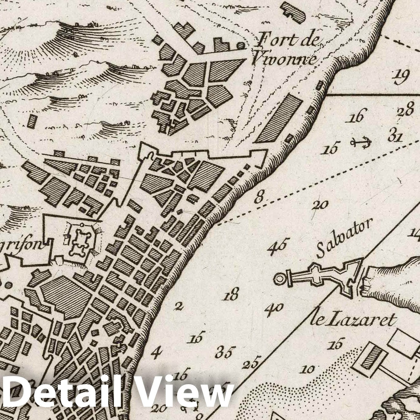 Messina, Sicily - Nautical Chart, 1764 - Historical Map Print