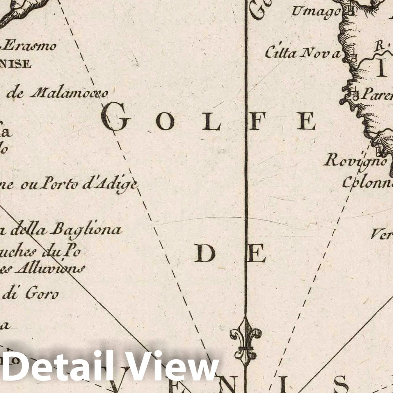 Carte de la partie septentrionale du golfe de Venise - 1764 Nautical Chart Print