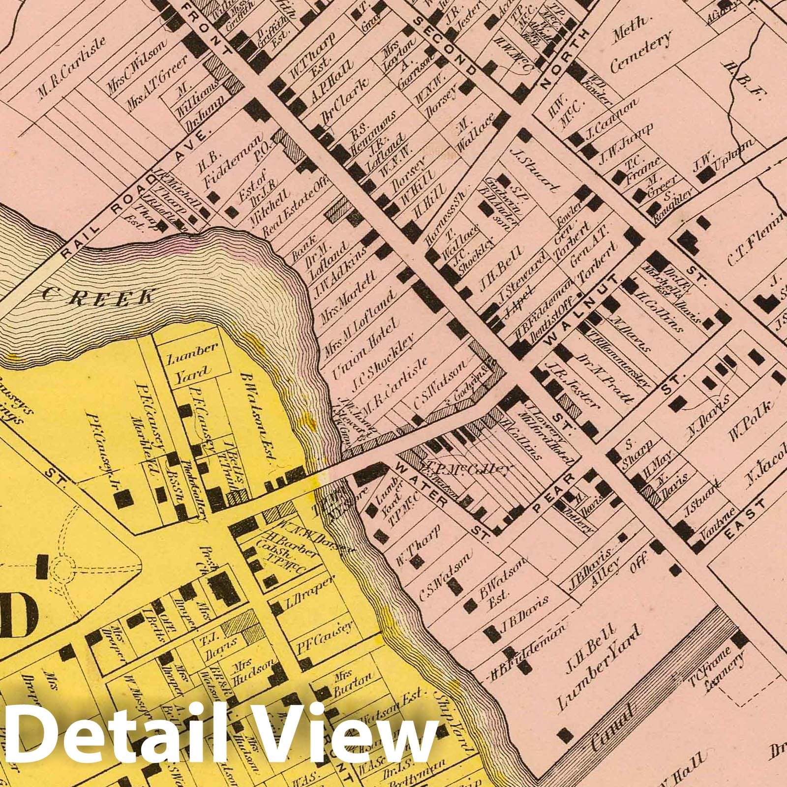 Milford, Kent County, Delaware - Railroad Map, 1868
