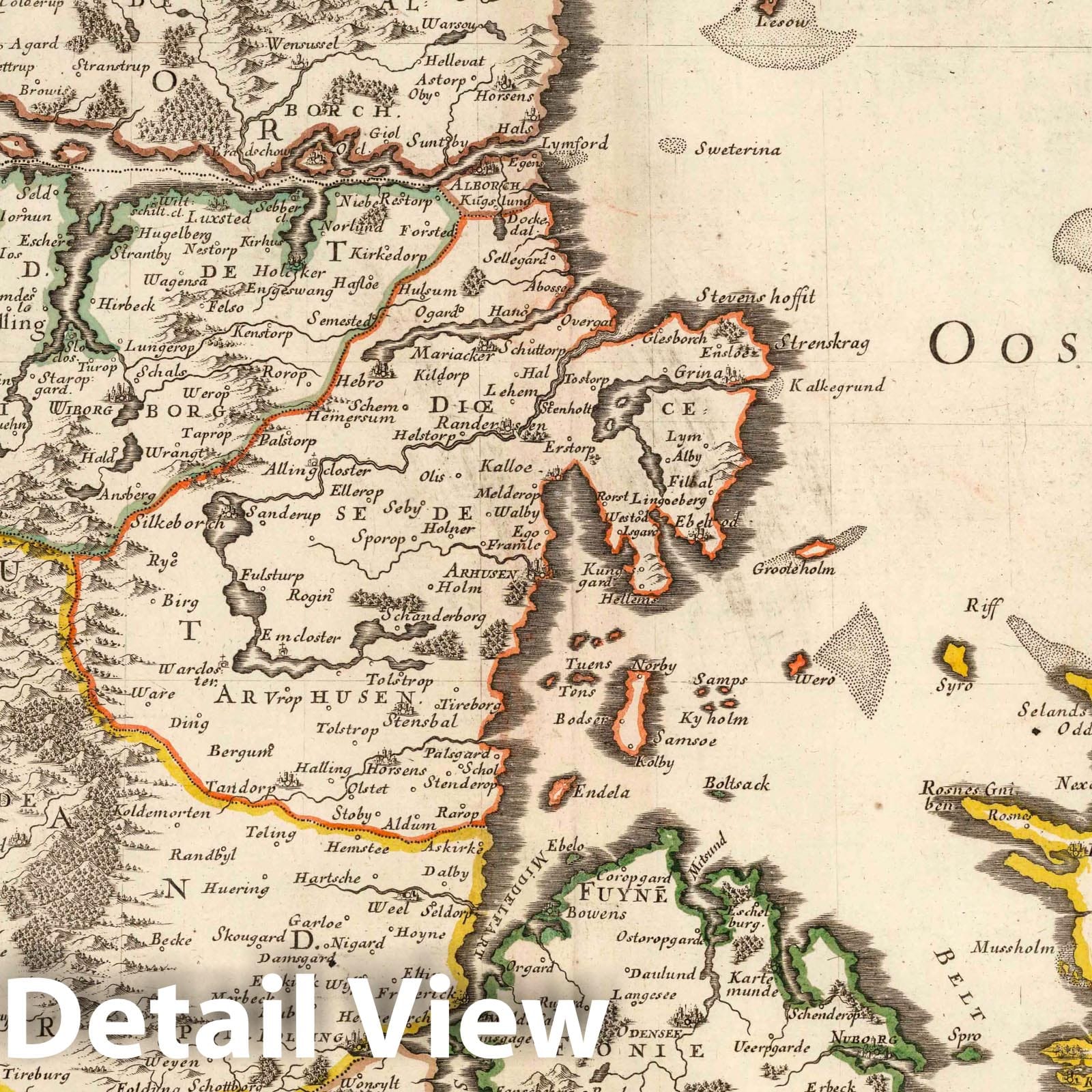 Isles and Provinces of the Kingdom of Denmark, 1679 - Historical Map Print