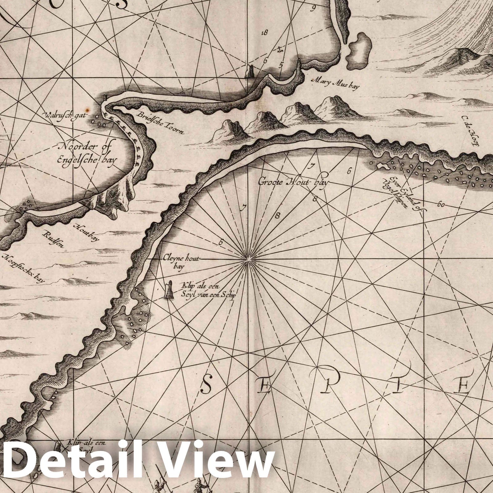 Jan Mayen Island Nautical Chart, 1650 - Historical Map Print