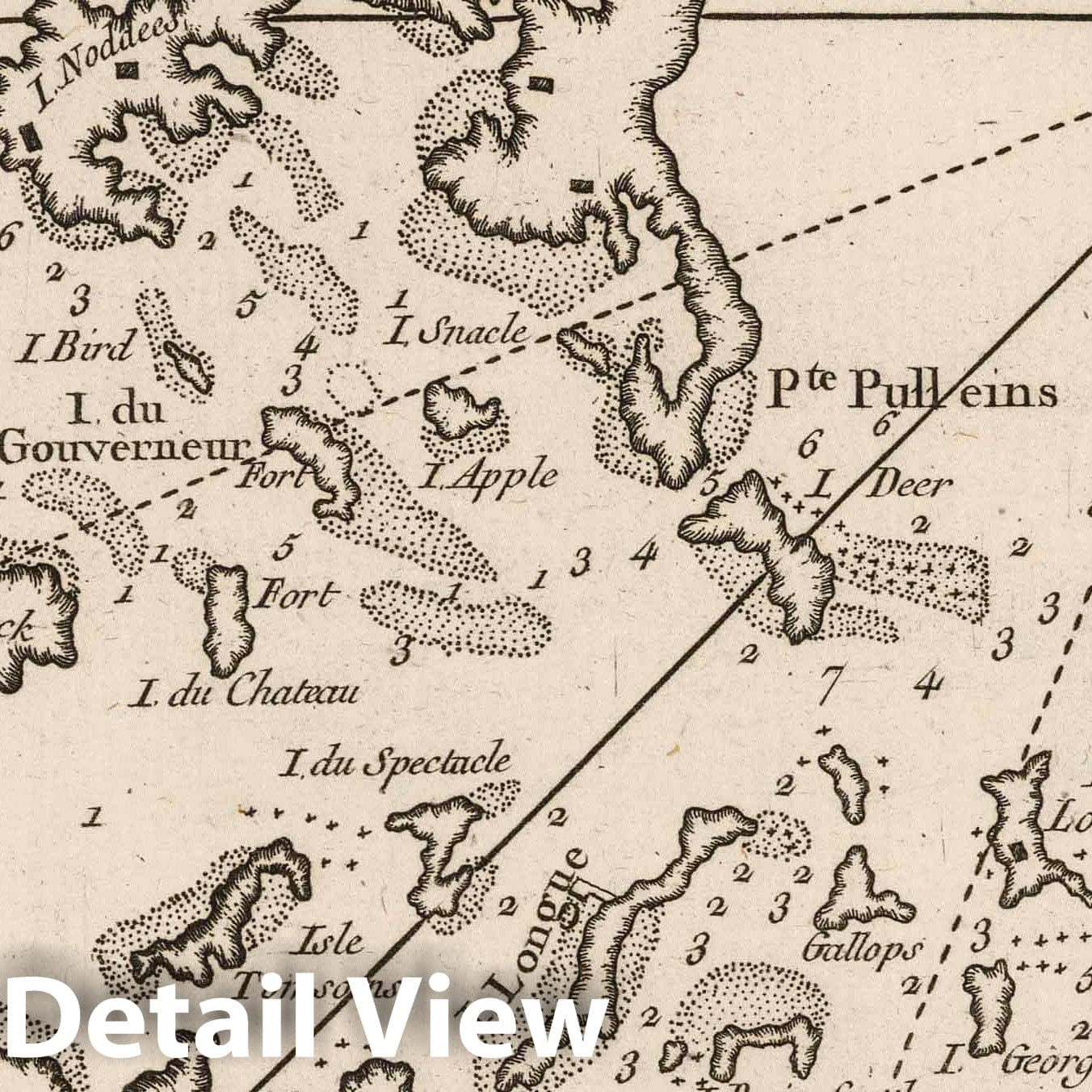 Boston Harbor, Massachusetts - Nautical Chart, 1764 - Historical Map Print