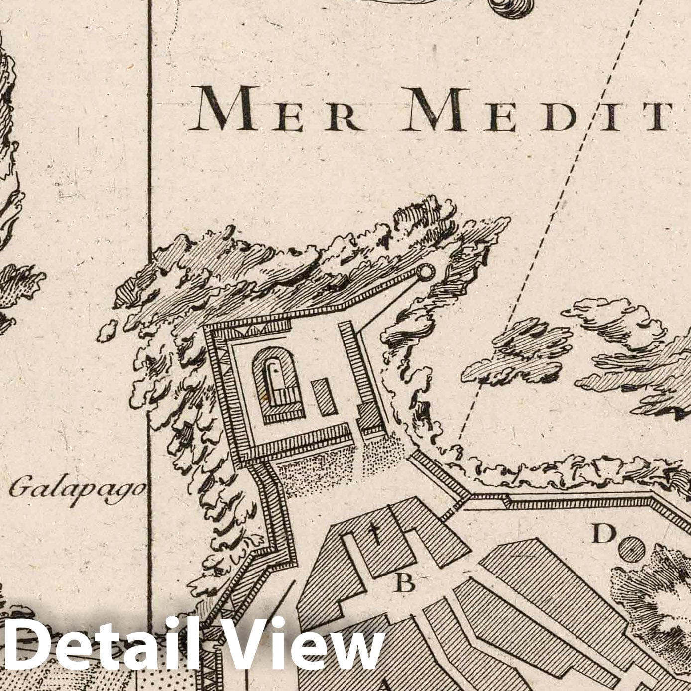 Melilla - Nautical Chart, 1764 - Bellin Historical Map Print