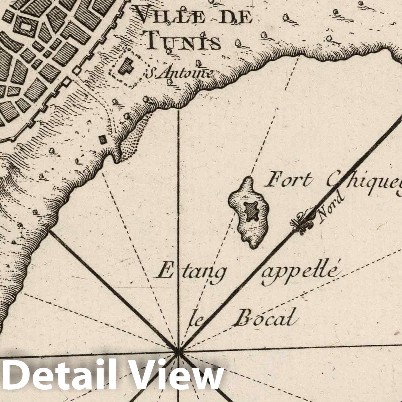 Tunis - Nautical Chart, 1764 - Historical Map Print