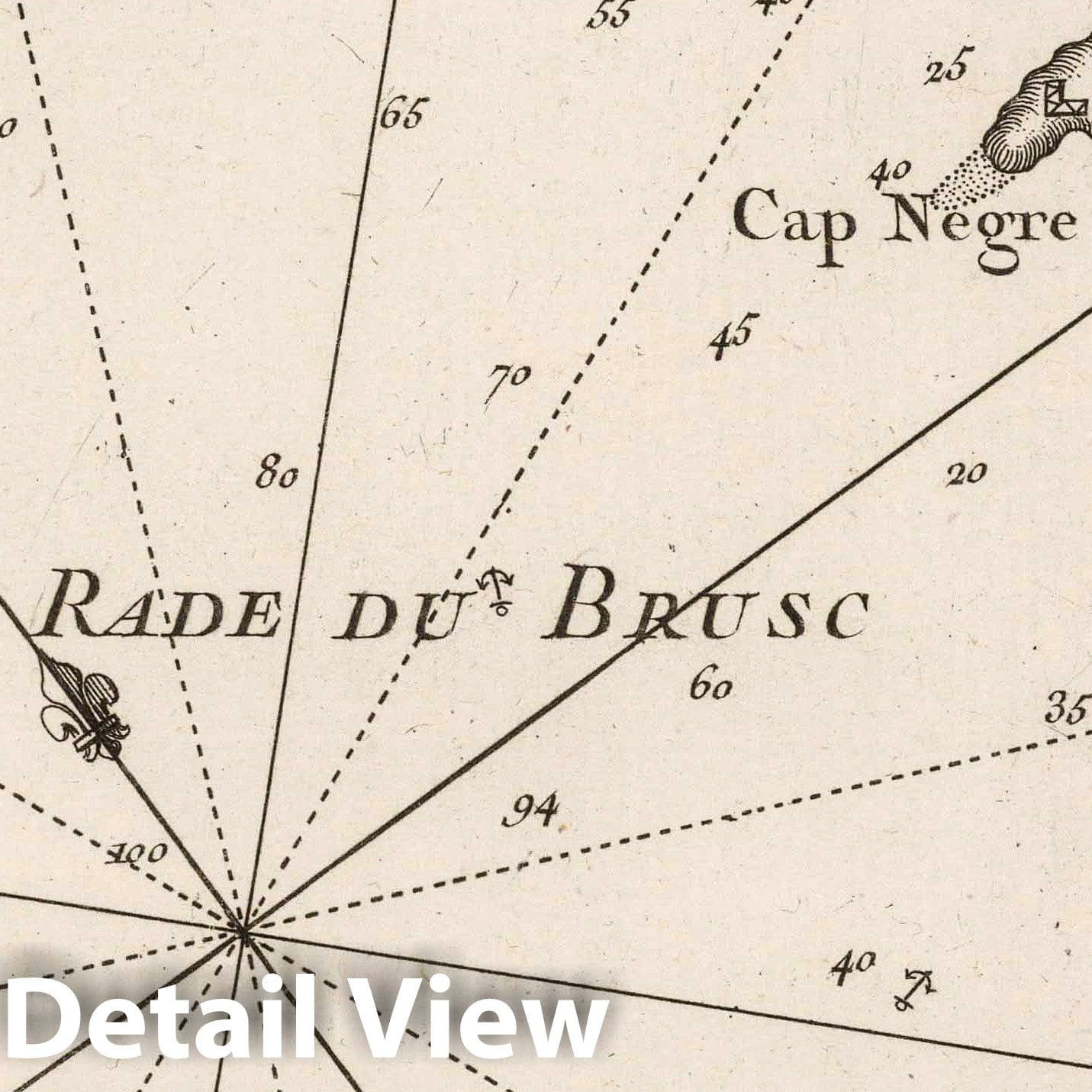 Brusc, Provence Nautical Chart 1764 - Historical Map Print