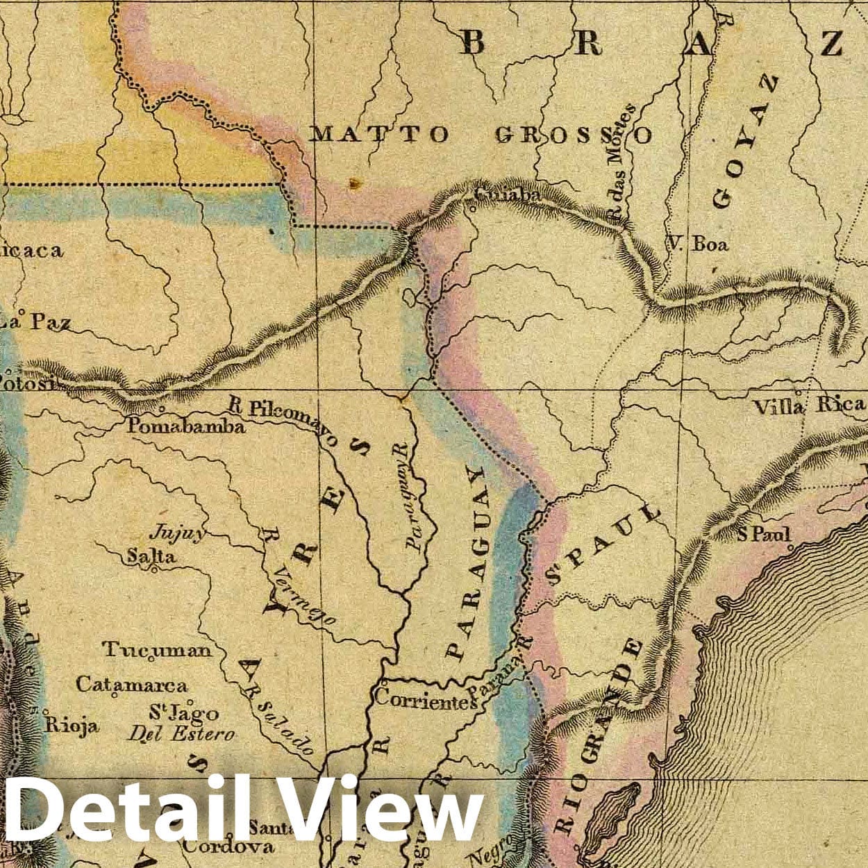 South America, 1820 - Historical Map Print