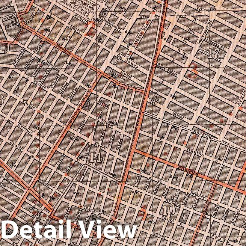 New York City (Manhattan) 1845 - Historical Map Print