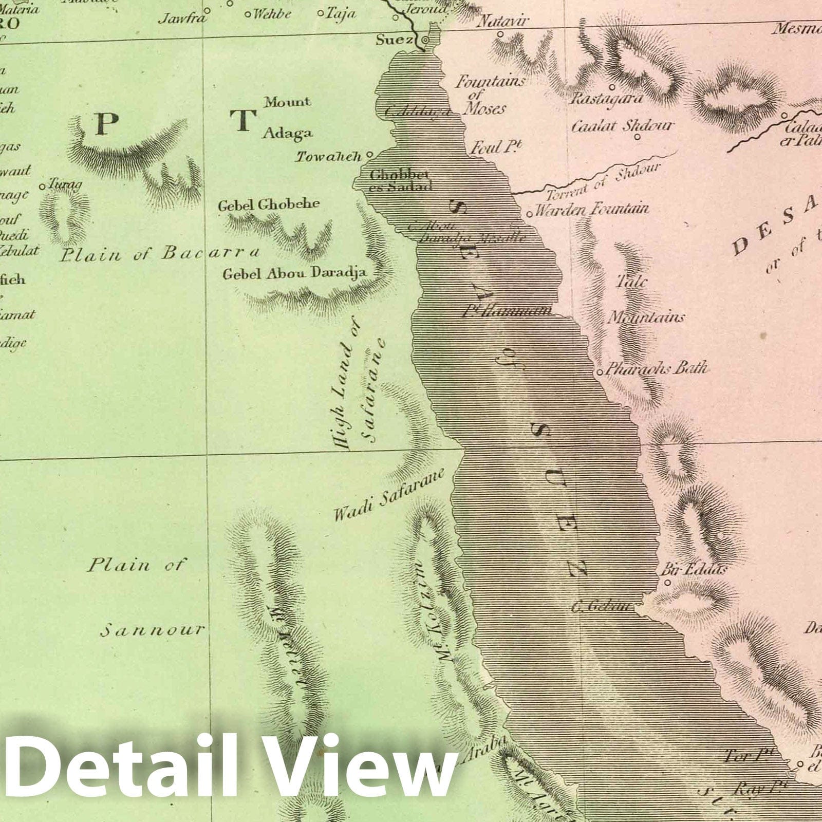 Egypt - Railroad Map, 1848 - Historical Map Print