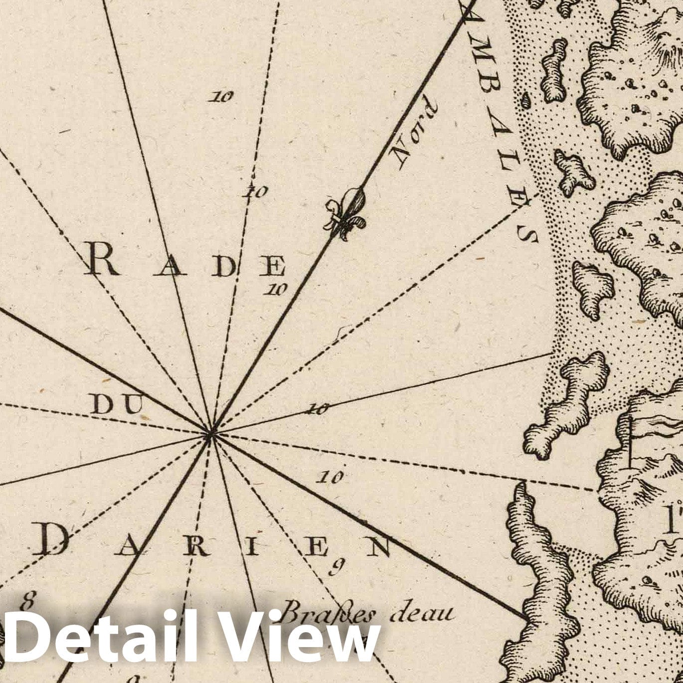 Historic Map : Panama, Caledonia Bay Region (Panama) 1764 Rade du Darien et les isles voisines , Vintage Wall Art