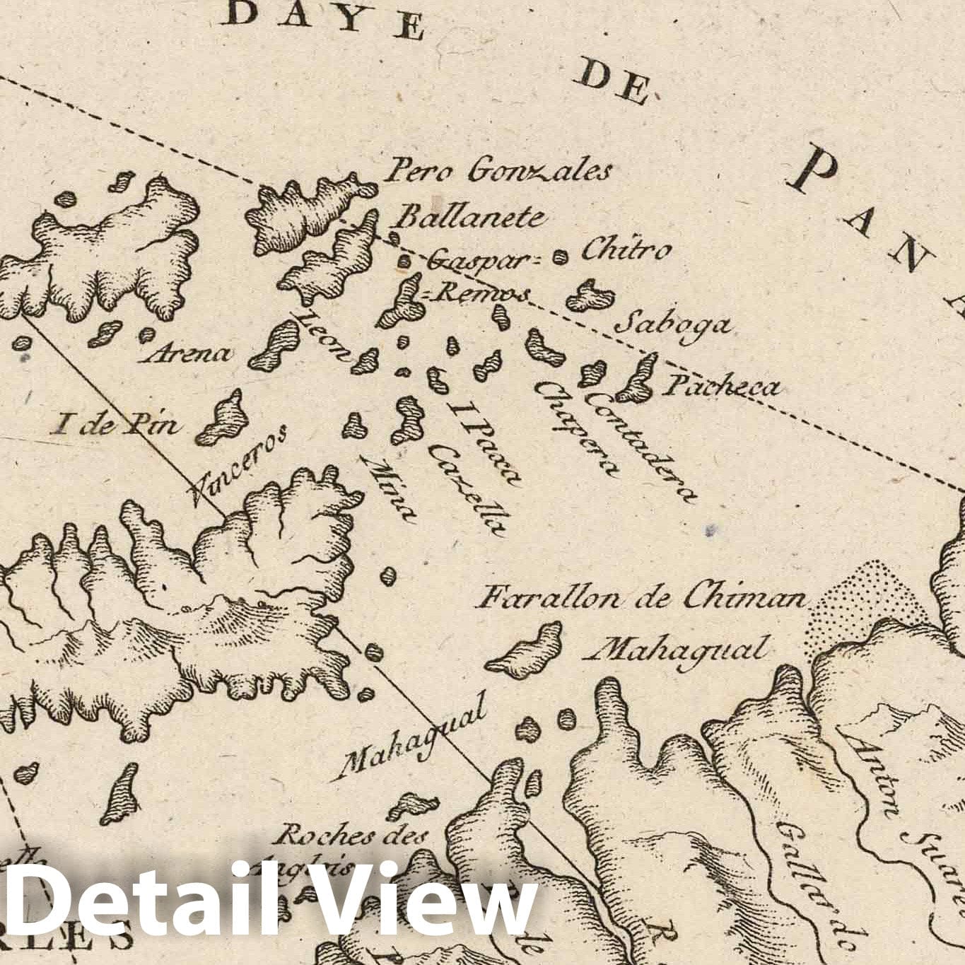 Panama Bay - Nautical Chart, 1764 - Historical Map Print