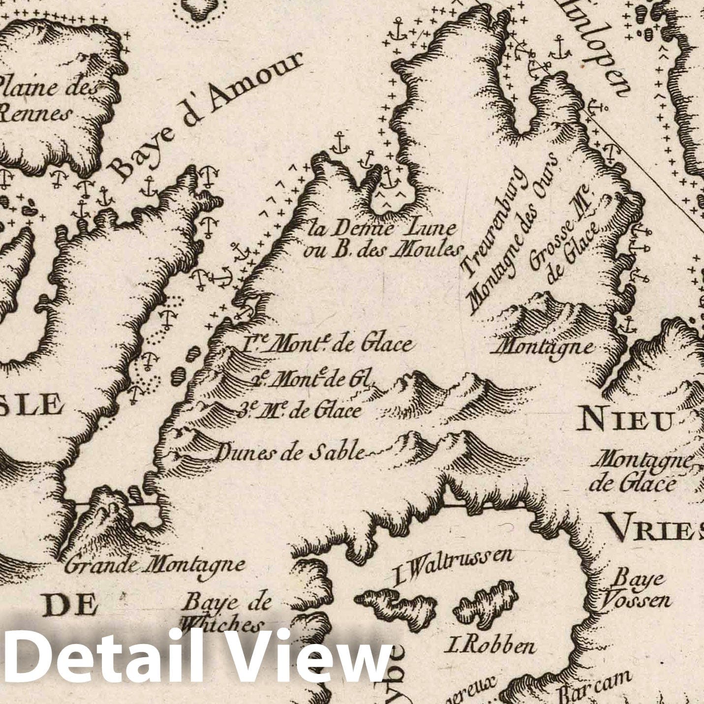 Spitsbergen - Nautical Chart, 1764 - Historical Map Print