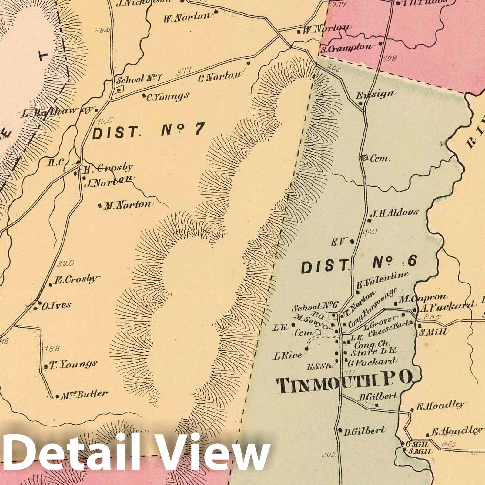 Tinmouth Township, Rutland County, Vermont - Property Map, 1869