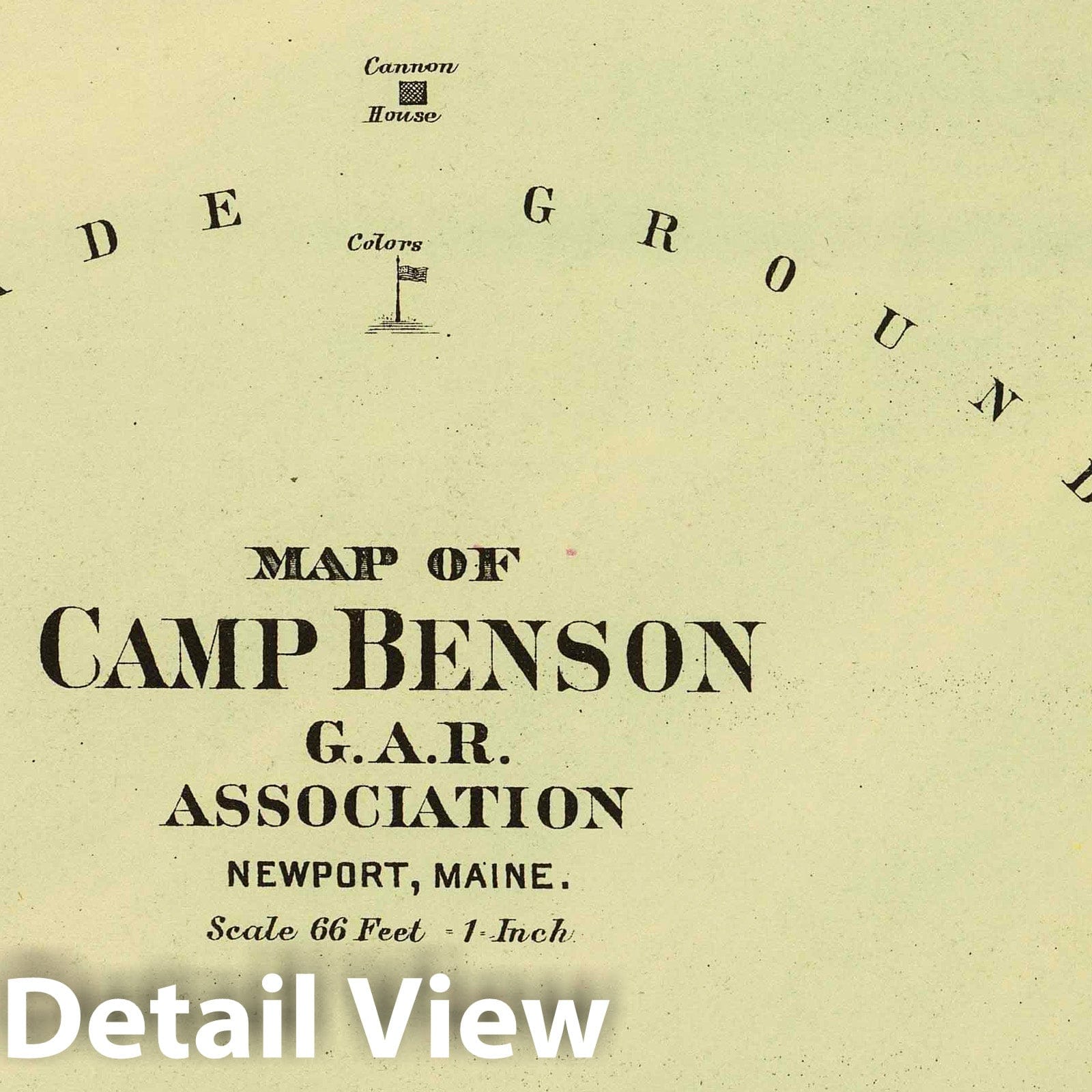 Camp Benson, Newport, Maine - Road Map, 1894 - Historical Map Print