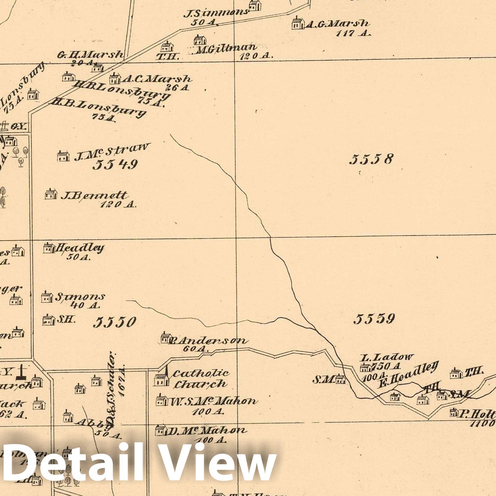 Elk, Warren County, Pennsylvania - Property Map, 1878 - Historical Map Print