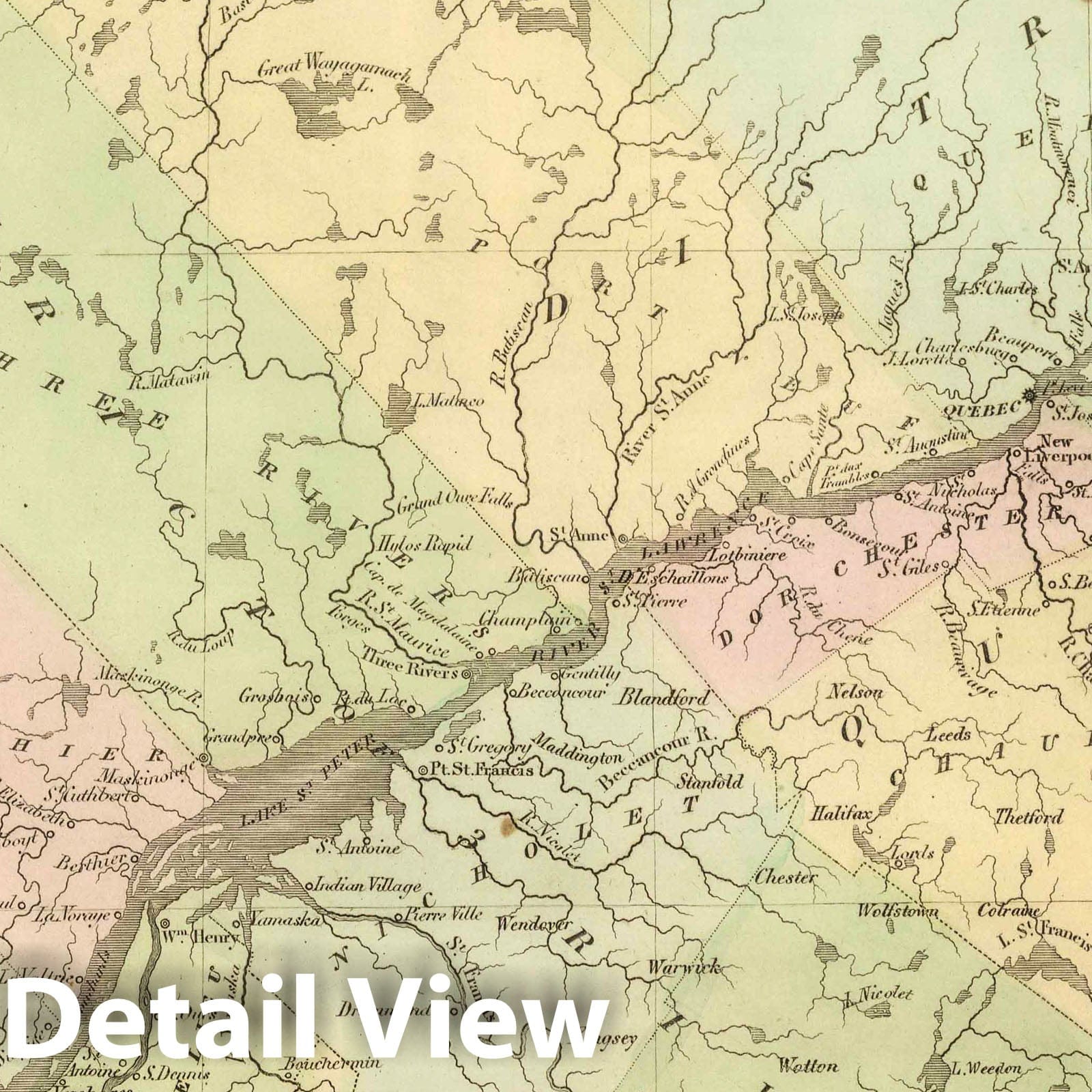 Eastern Canada - Railroad Map, 1848 - Historical Map Reproduction
