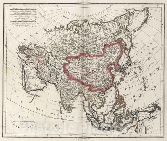 Historic Map : 1803 XXII. Asie. - Vintage Wall Art