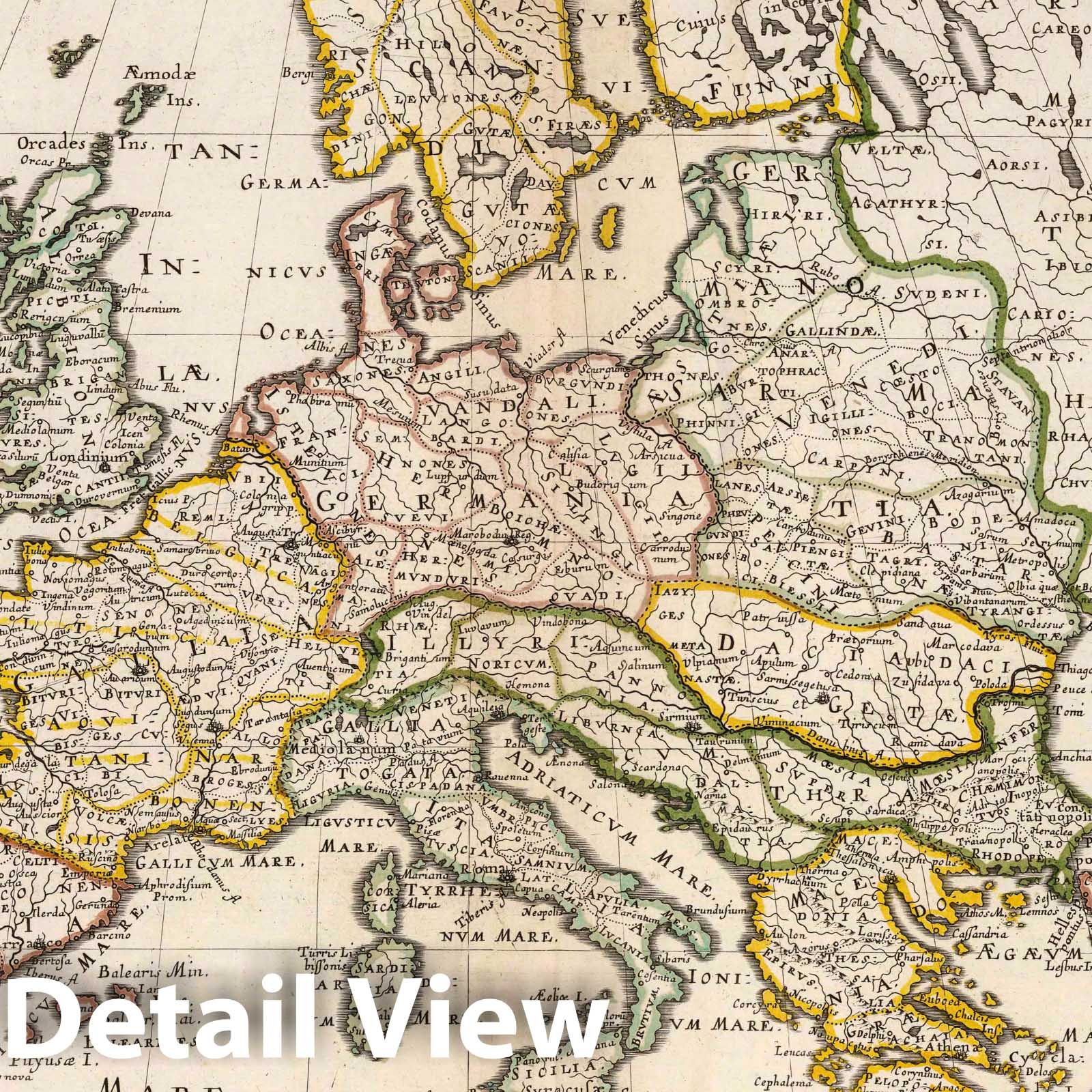 Ancient Europe, 1697 - Historical Map Print