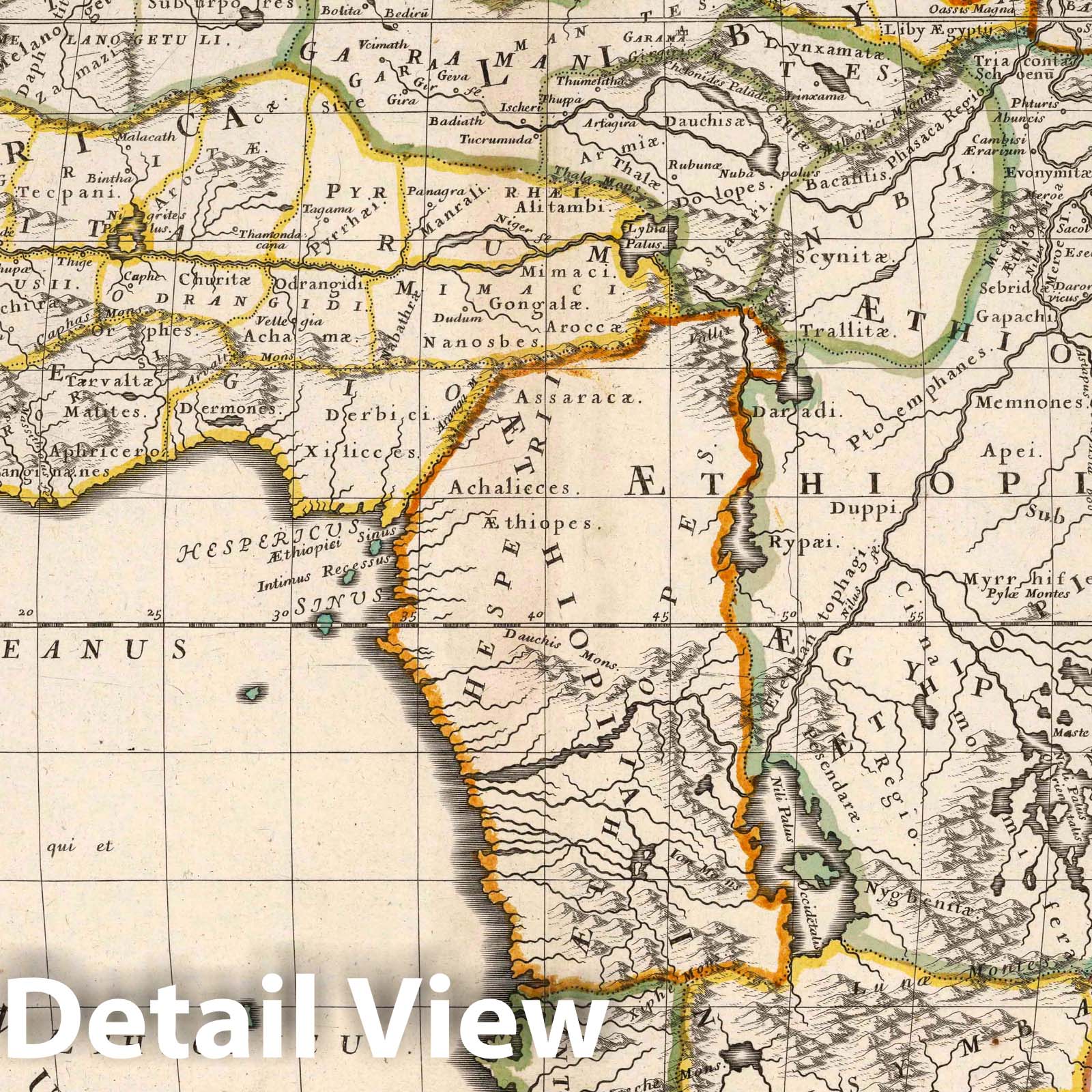 Ancient Africa, 1702 - Historical Map Print