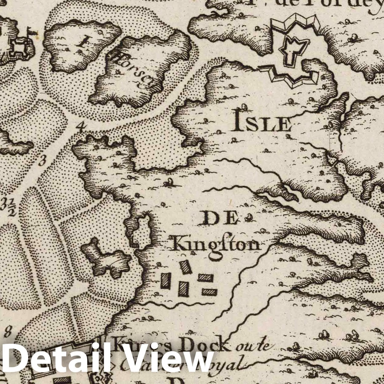 Portsoy Island and Portsmouth Harbour Nautical Chart, 1764 - Historical Map Print
