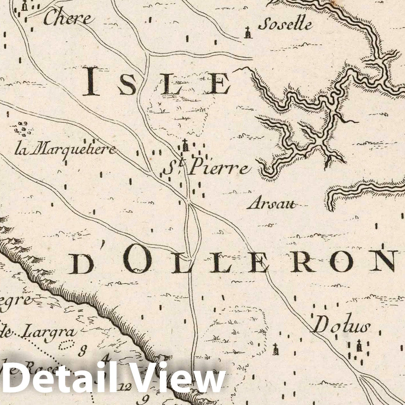 Ile d'Oleron, France - Nautical Chart, 1764 - Bellin Historical Map Print