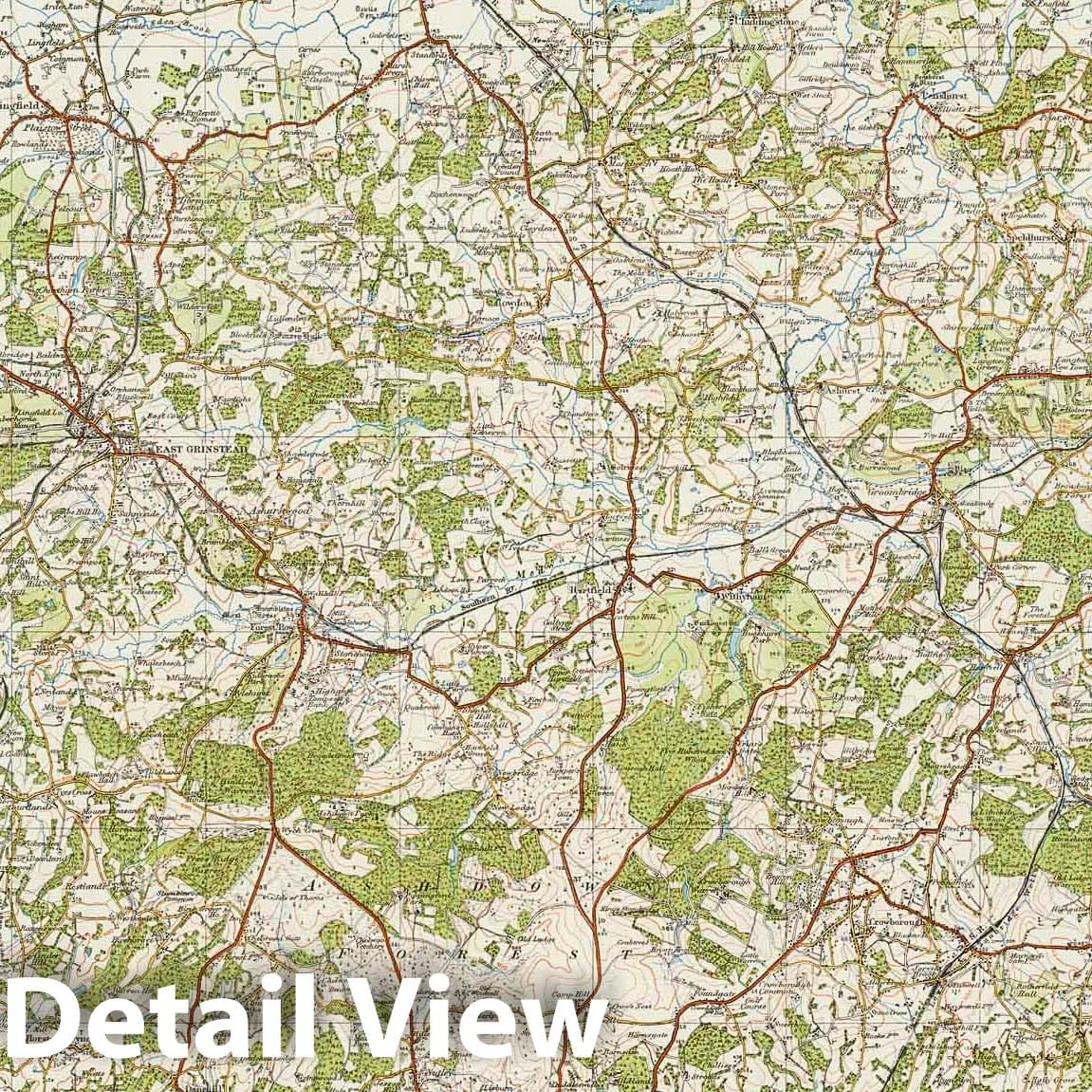 Tunbridge Wells - Survey Map, 1917 - Ordnance Survey One-Inch Map