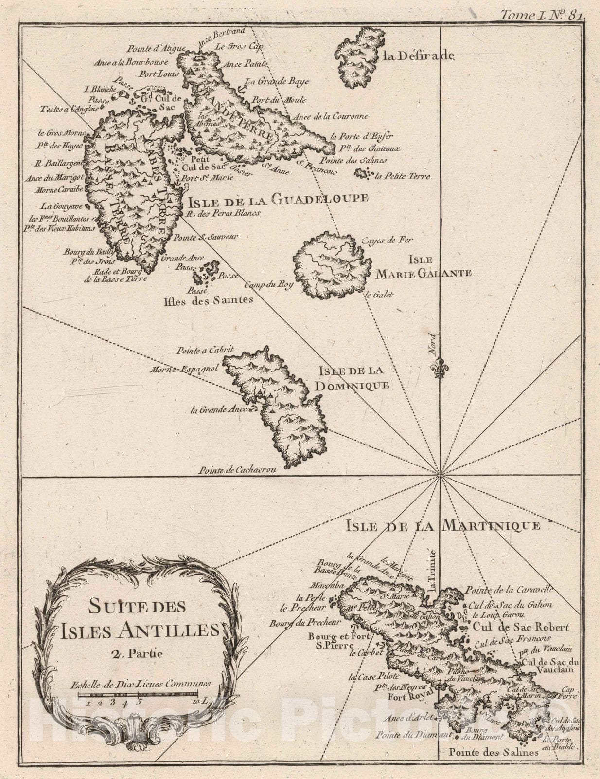 Suite des isles Antilles, 2 partie - Nautical Chart, 1764 - Bellin Map Print
