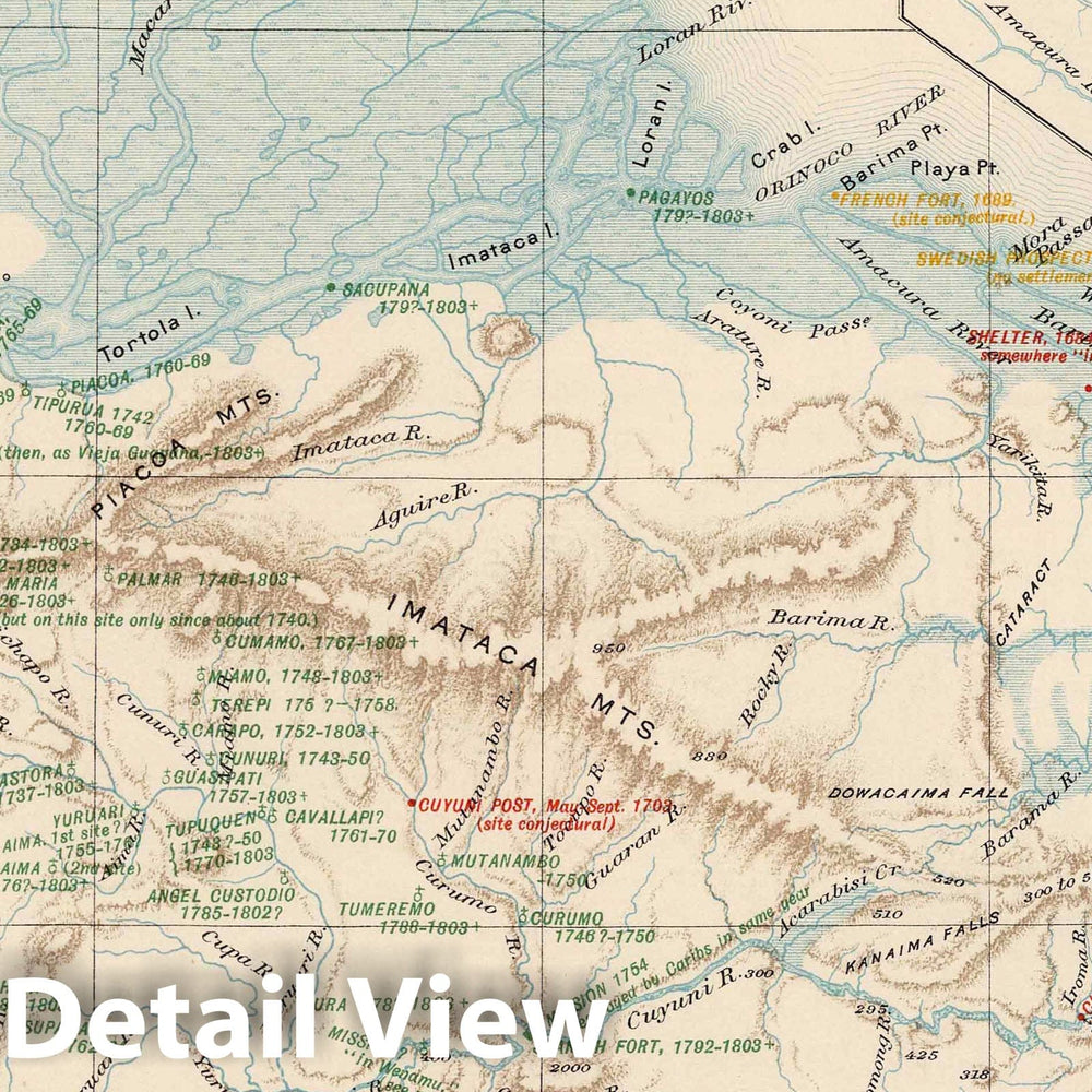 Historic Map : National Atlas - 1897 Grand View of European Occupation, 1597-1803 (1814). - Vintage Wall Art