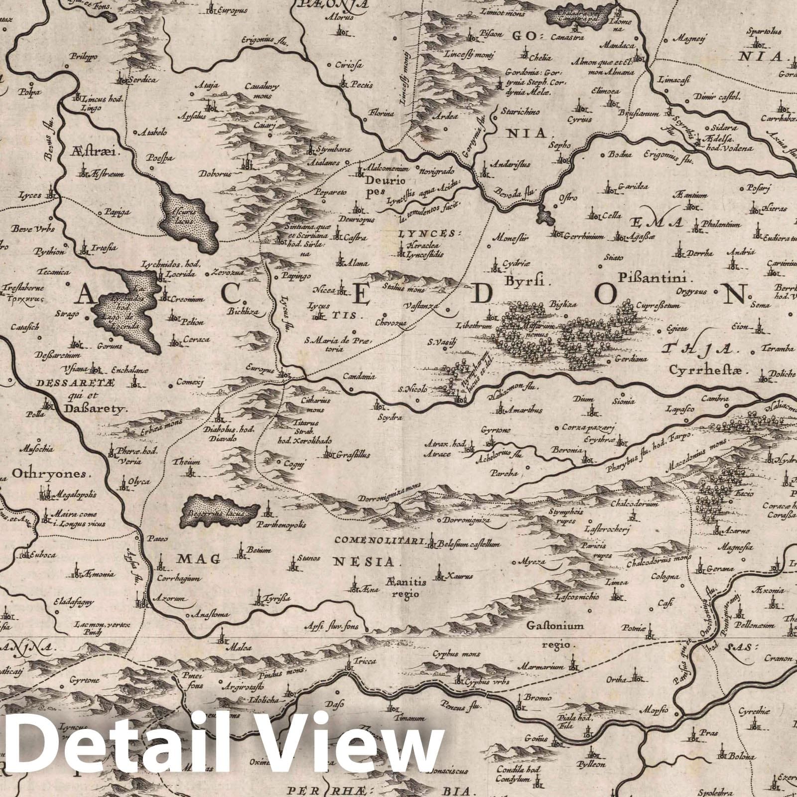 Macedonia Nautical Chart, 1650 - Historical Map Print