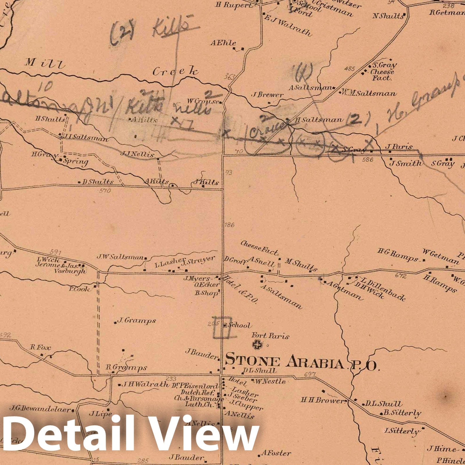 1868 Property Map of Palatine, Montgomery County, New York
