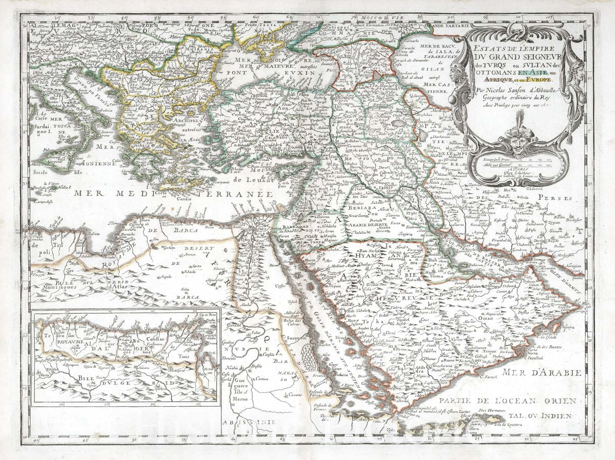 Ottoman Empire, 1674 - Historical Map Print