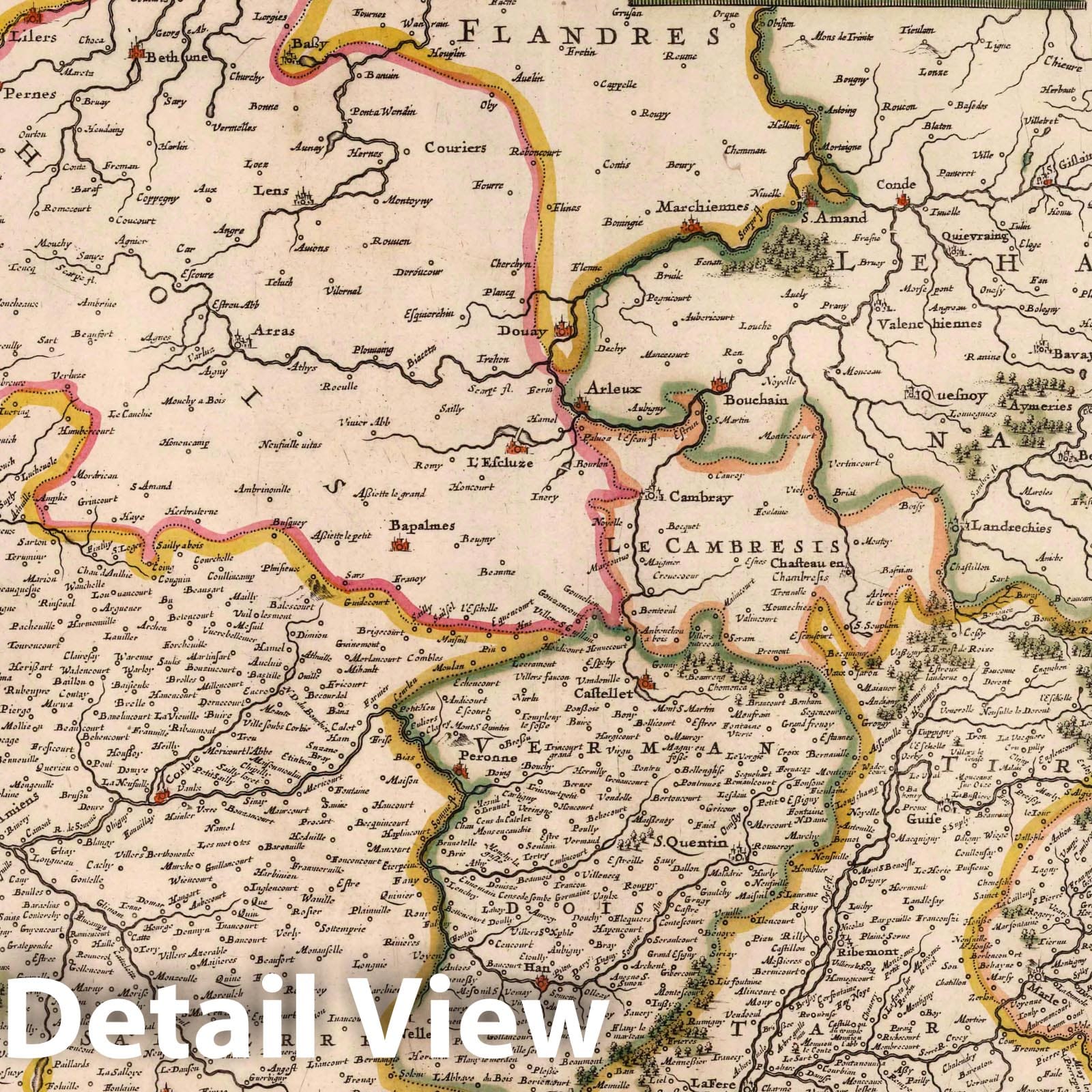 Picardie and Artois, 1682 - Historical Map Print