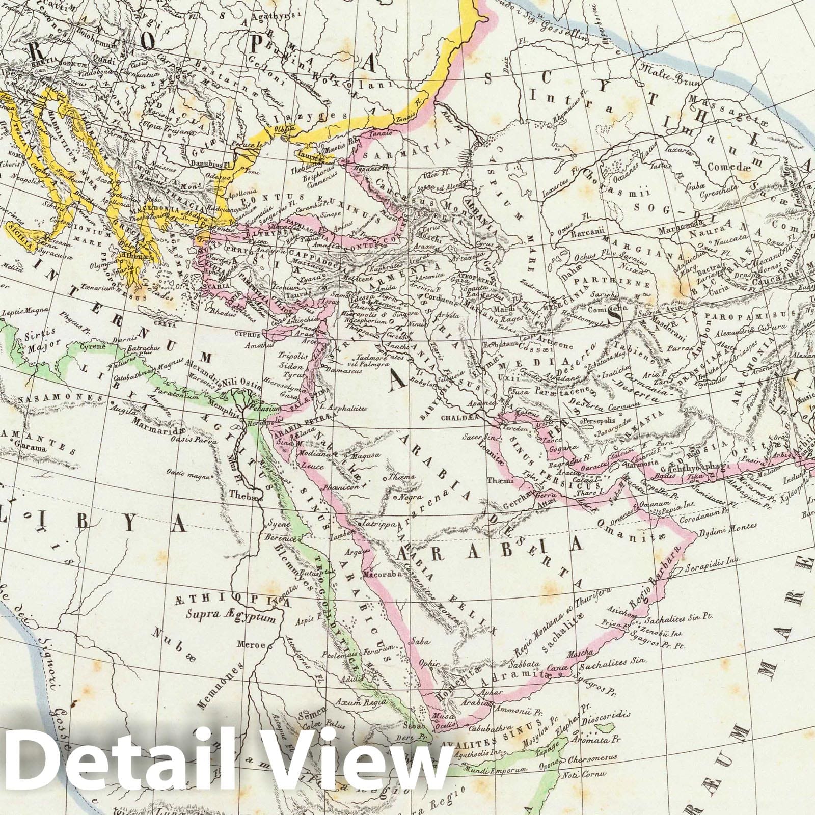 Ancient World - Classical Map, 1843 - Historical Map Print