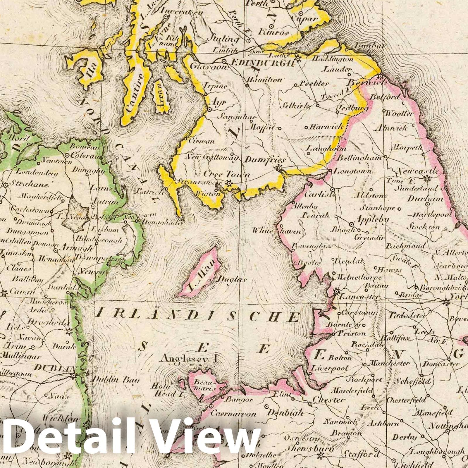 Great Britain, 1822 - Historical Map Print