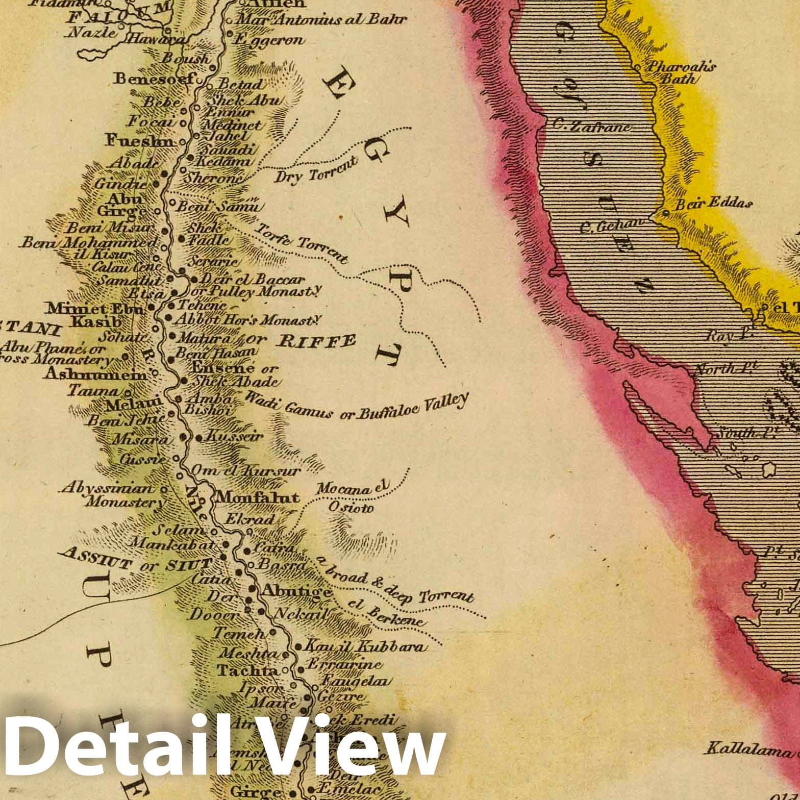 Egypt, 1812 - Historical Map Print