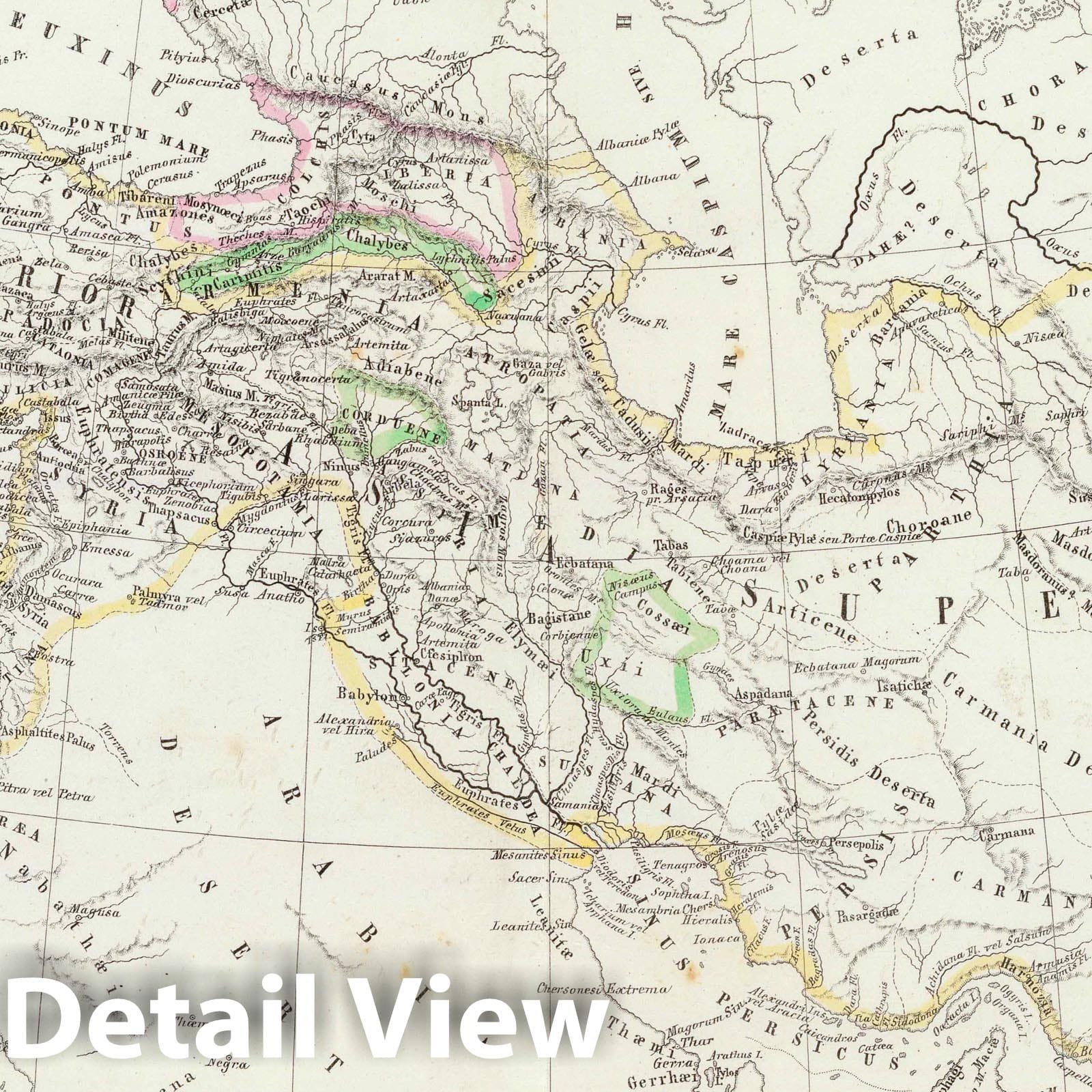 Empire of Alexander the Great, 1847 - Historical Map Print