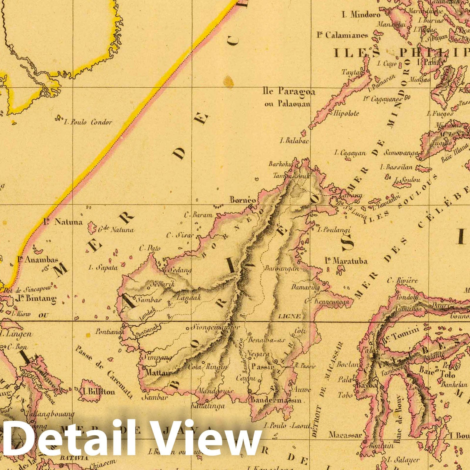 Malaysia and the East Indies - 1837 Historical Map Print