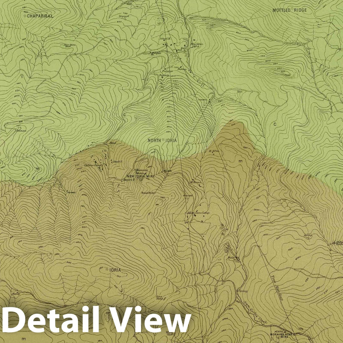 New Idria District, California - Geological Map, 1887
