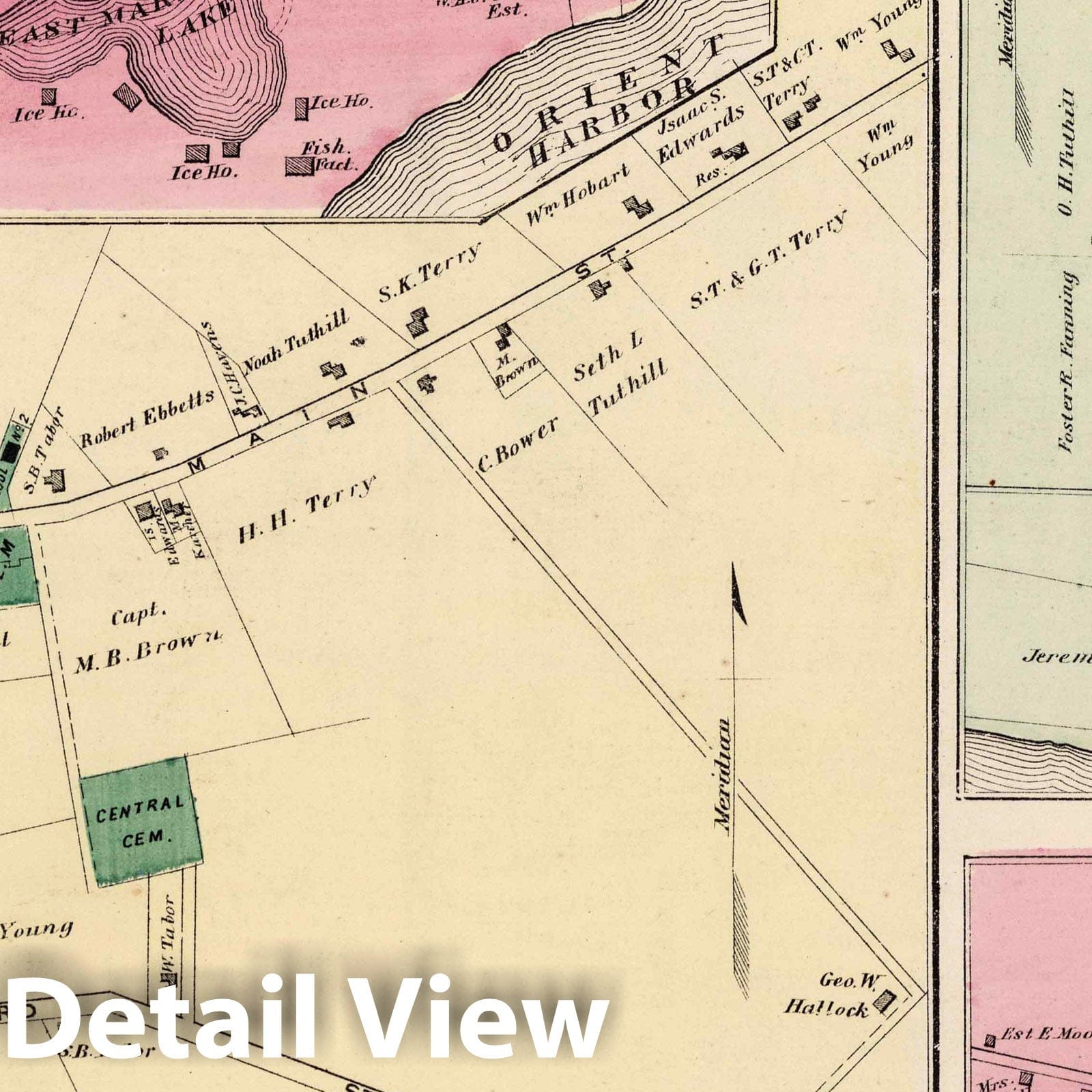 Southold, Long Island, New York - Property Map, 1873 - Historical Atlas Print