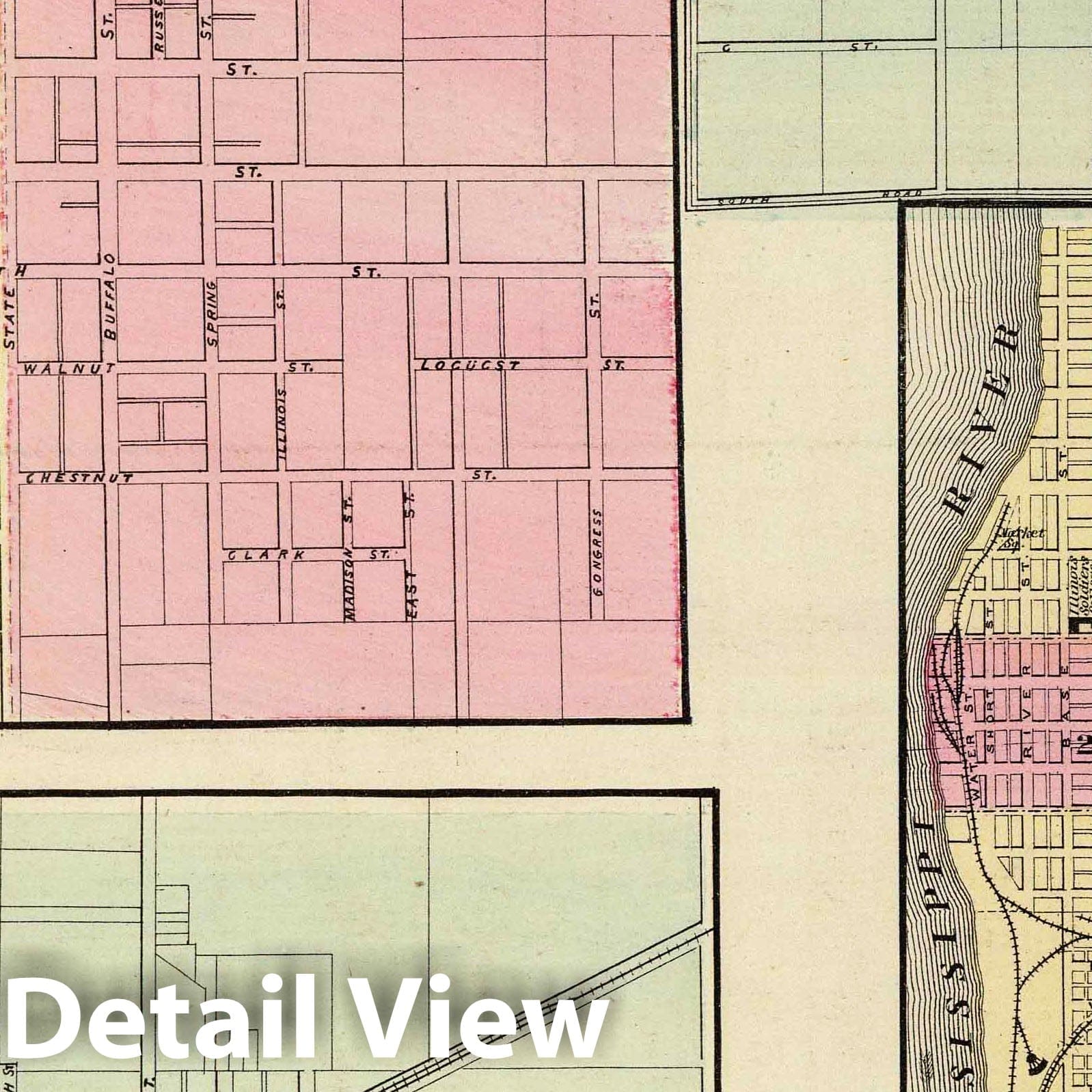Geneseo, Kewanee, Cambridge, Fulton, Morrison, Illinois 1876 Historical Map Print