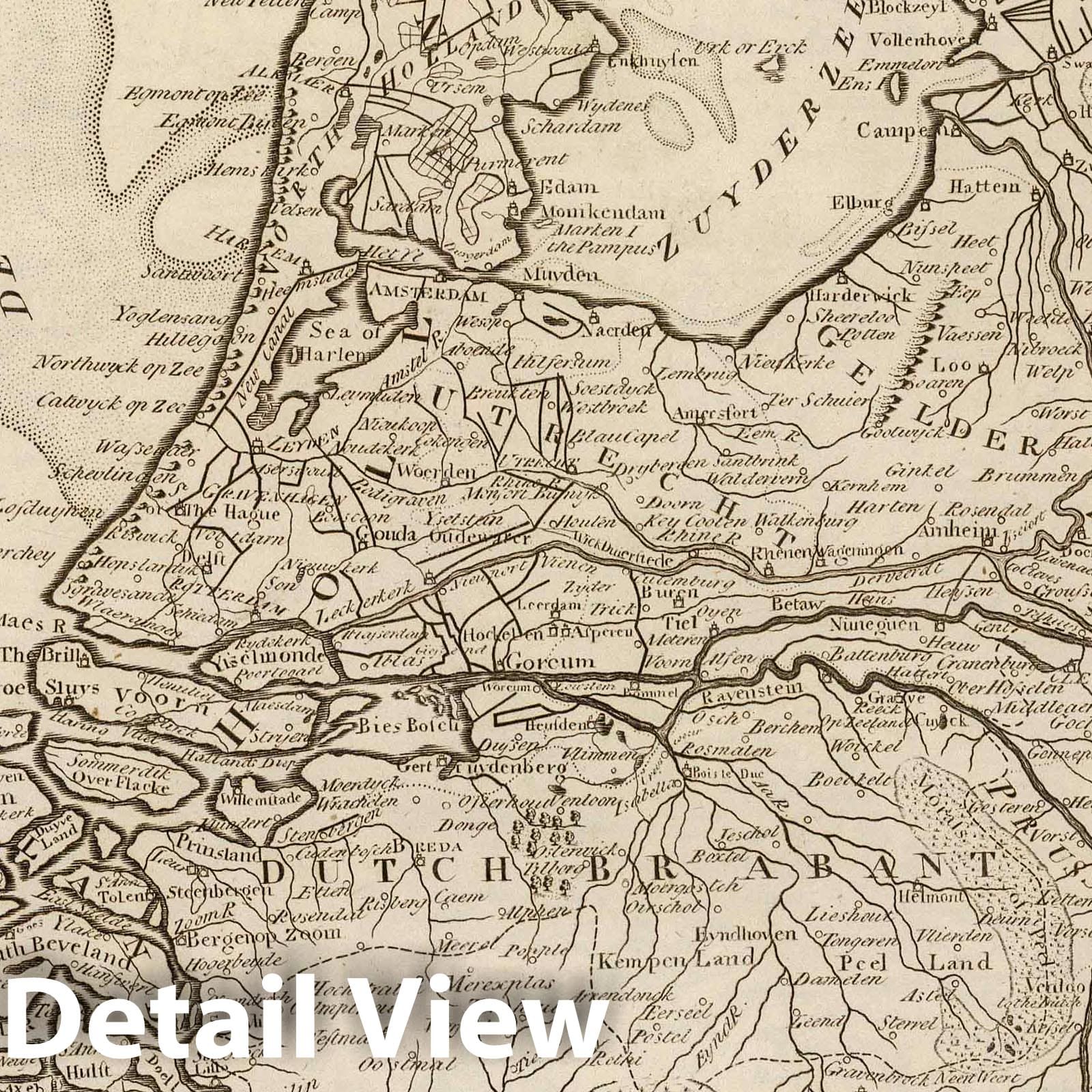 Netherlands: Holland, Friesland, Groningen, Overijssel, Gelderland, Utrecht, and Zealand, 1811 - Historical Map Print