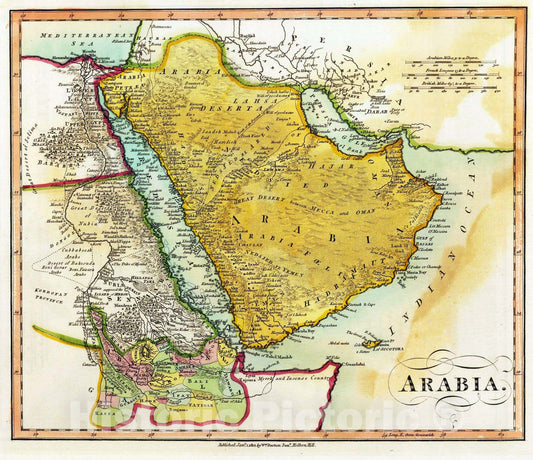 Historic Map : 1812 Arabia. - Vintage Wall Art