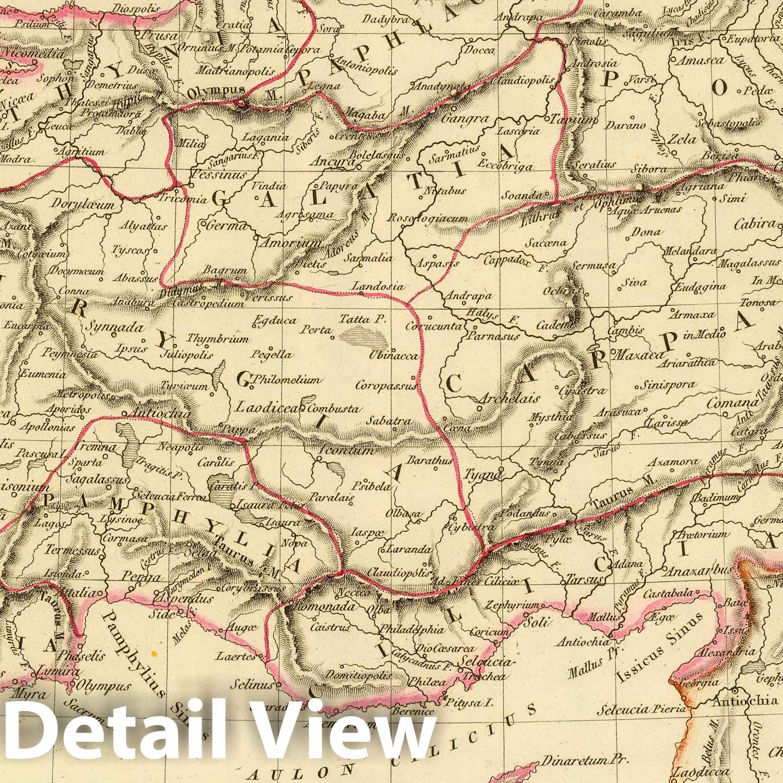 Ancient Asia Minor, Plate No. 8 - River Map, 1837 - Historical Map Print