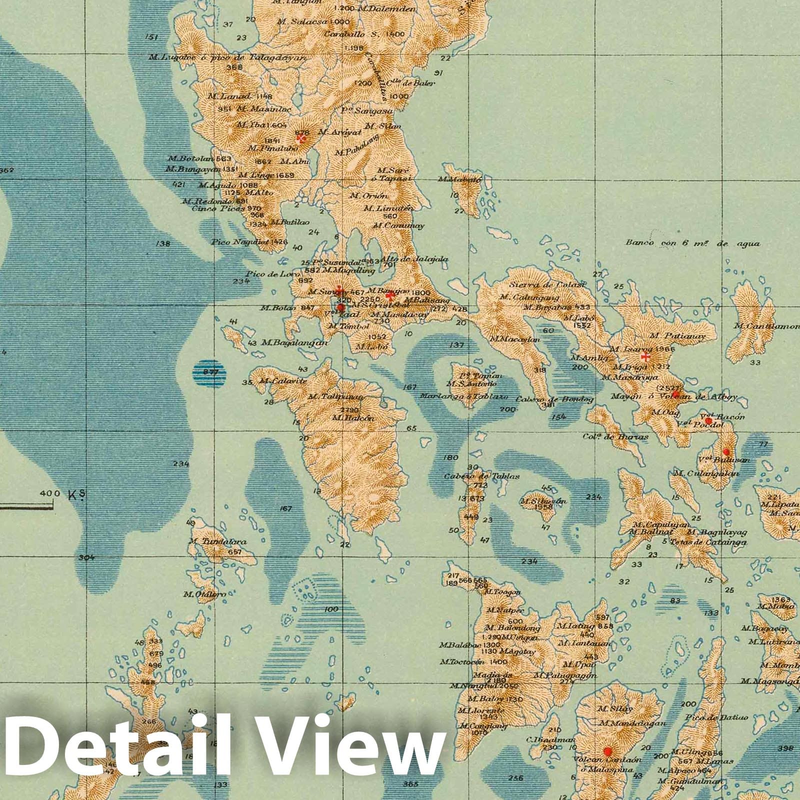 Philippines - Plate No. 4, 1899 - Topographic Map Print