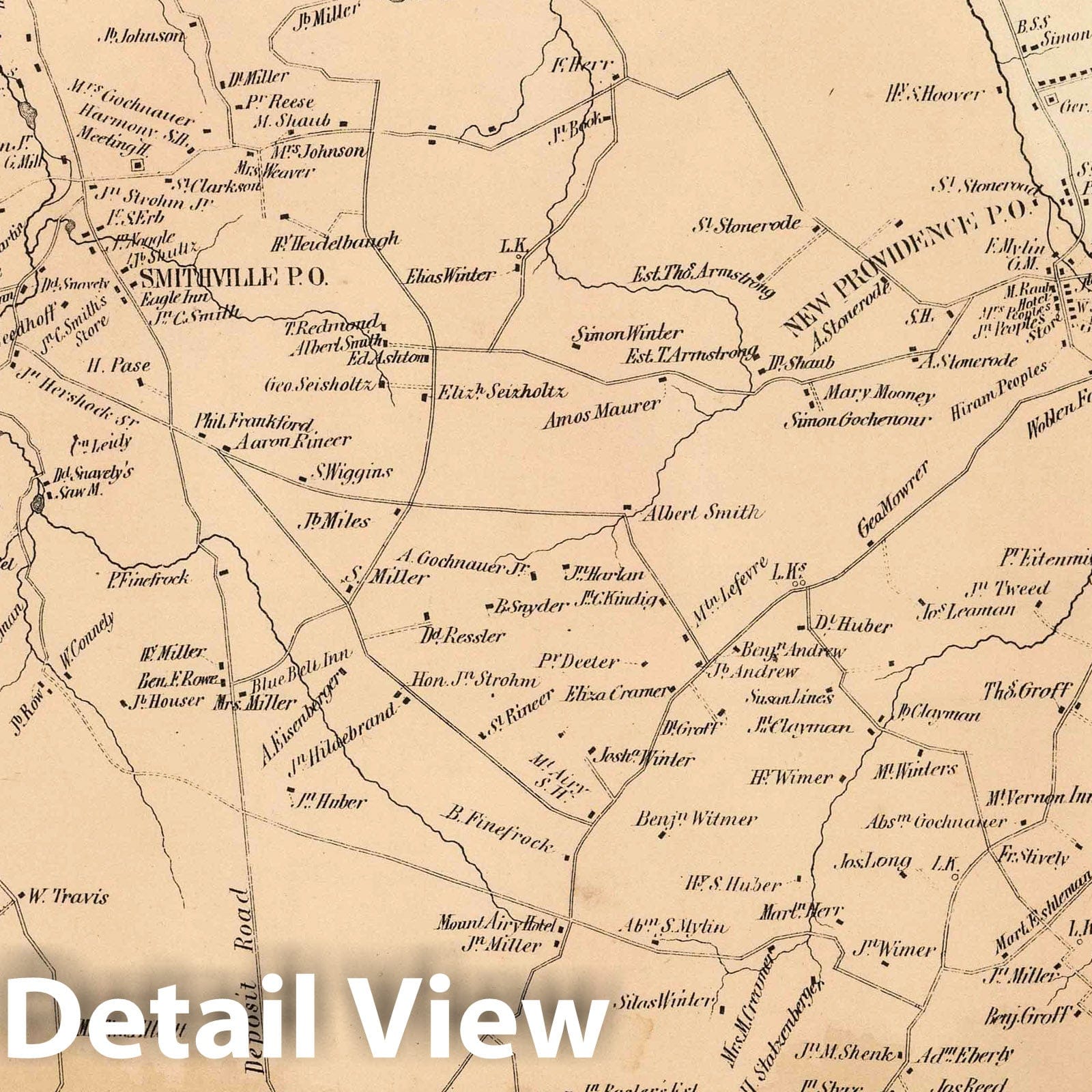 Providence Township, Lancaster County, Pennsylvania - Property Map, 1864