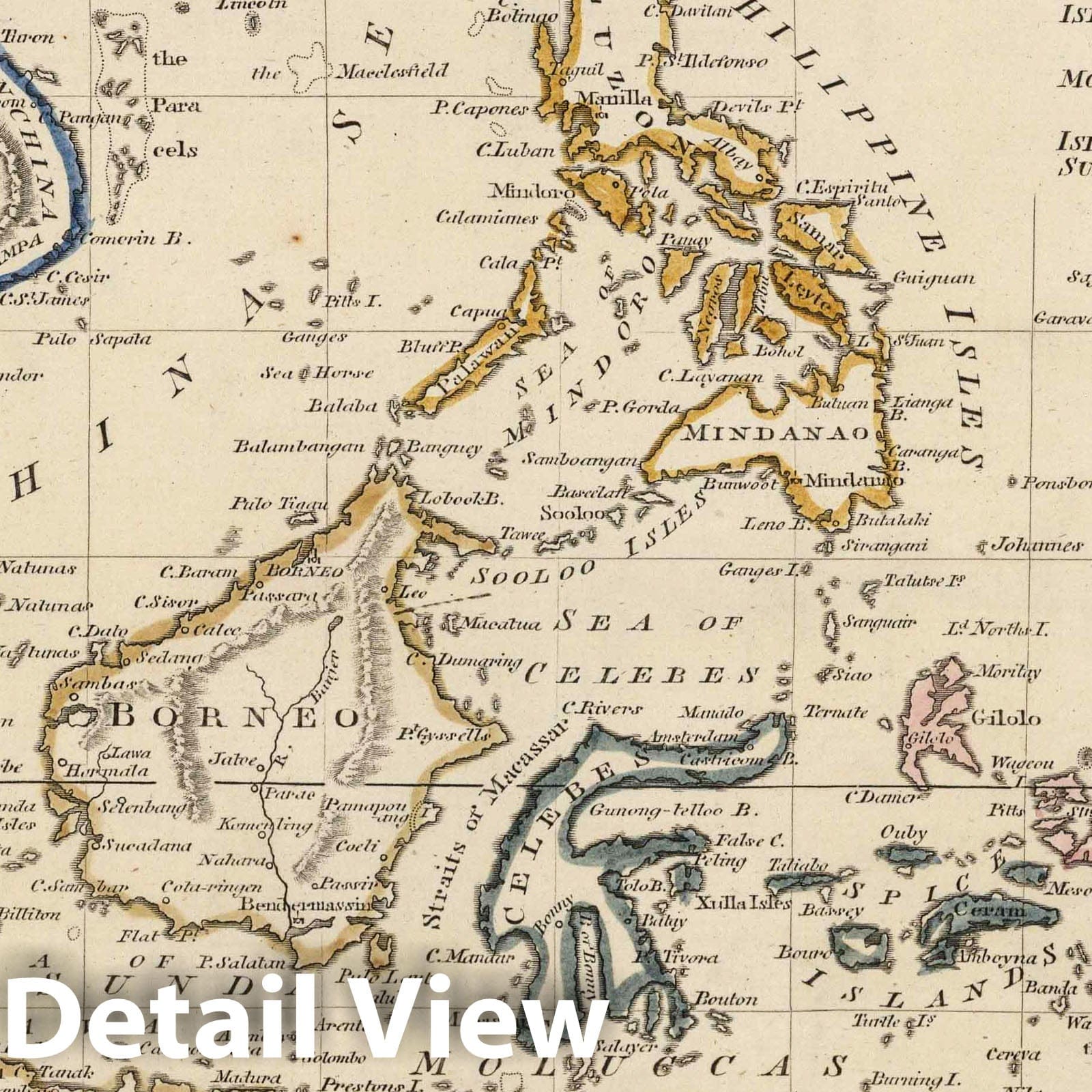 Islands of the East Indies: Philippine Isles, Moluccas, Isles of Sunda, 1818 Map Print