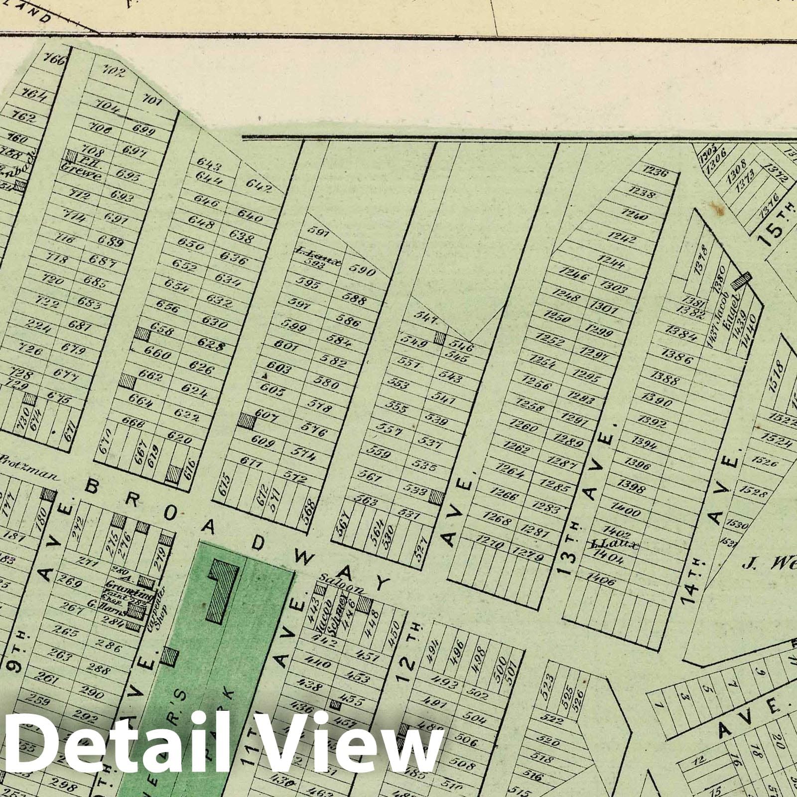 Middle Village, Newtown Township, Astoria, Queens County, New York - Property Map, 1873